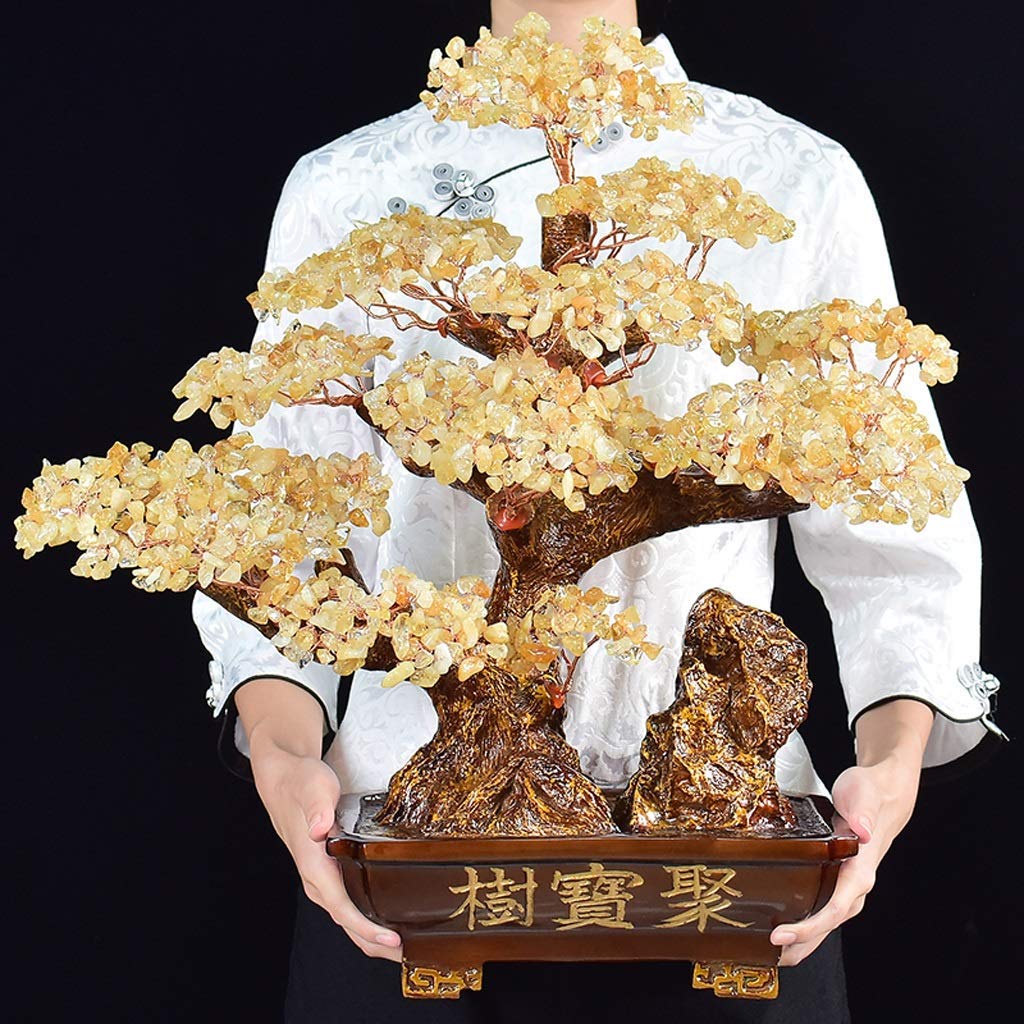 Amazon.co.jp: 金のなる盆栽盆栽風水宝石の装飾幸運-幸運と繁栄のため