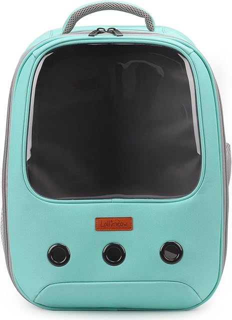 LOLLIMEOW Pet Carrier Backpack, Bubble Backpack Carrier, Cats and Puppies,Airline-Approved, Designed for Travel, Hiking, Walking & Outdoor Use Green