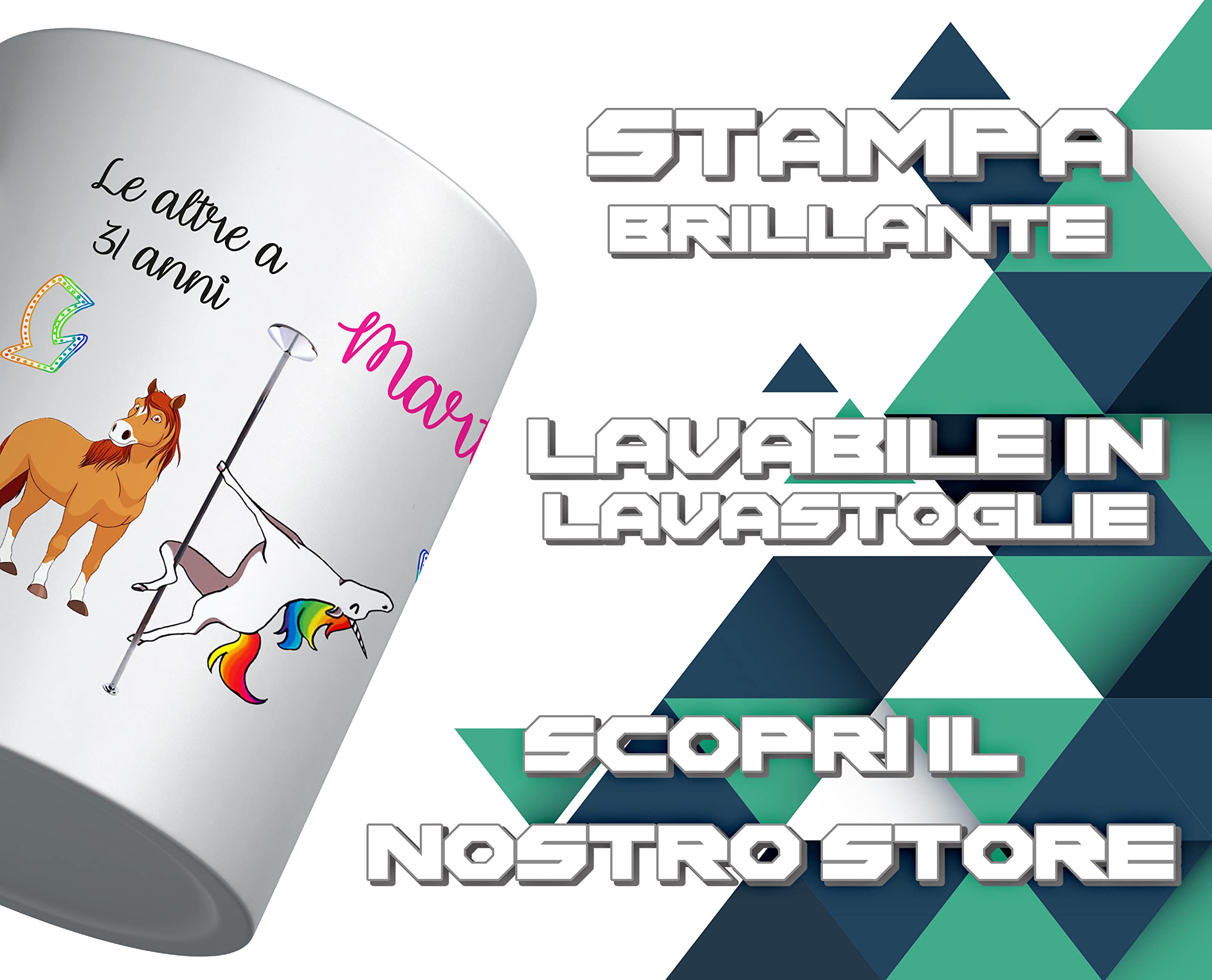Puzzletee Tazza Compleanno Donna 31 Anni Personalizzata Con Nome - Le Altre - Idea Regalo Divertente, 330 Ml