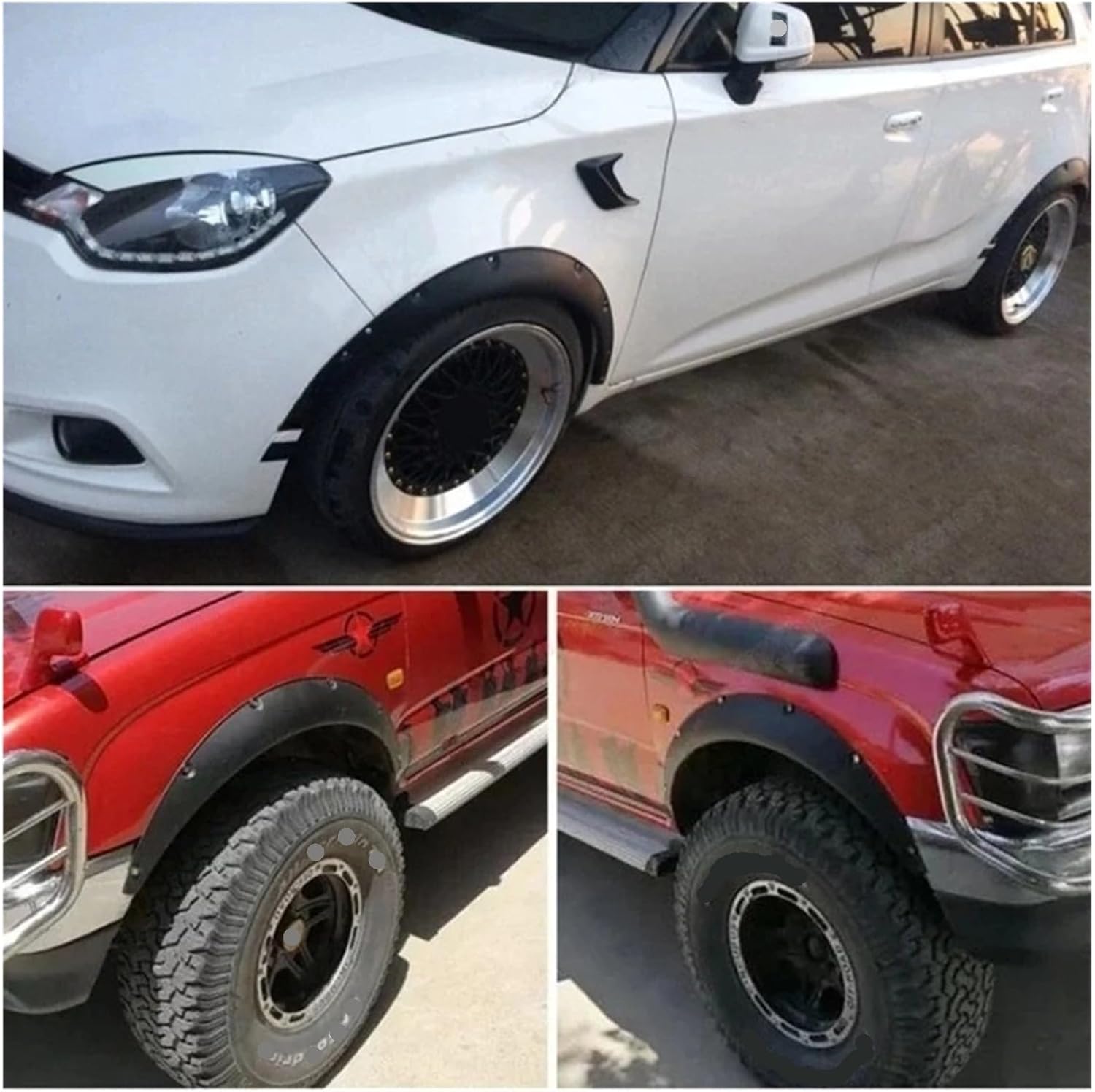 80/89 Cm Car Fender Universal Horn Arch Wing Extender Arch Brow Car Wheel Lip Body Kit Protective Cover Fender 4pcs(4Pcs 80 cm)