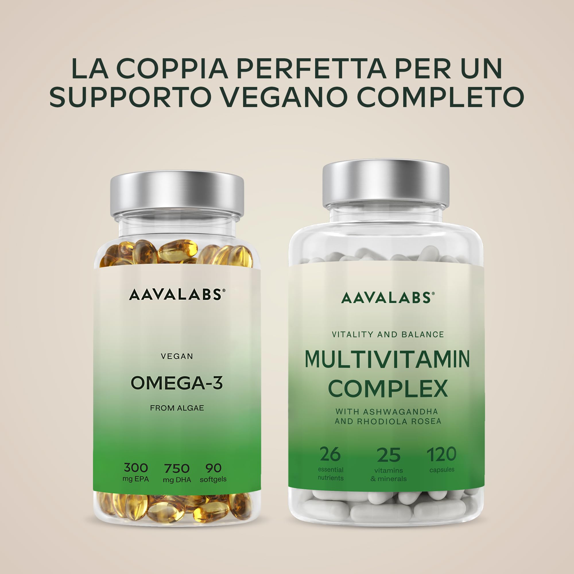 Omega 3 Vegan ad Alta Efficienza [1500 mg] Omega3 con 750mg DHA e 300mg EPA per Dose Giornaliera - Integratore Omega 3 da Olio di Alghe Vegetale Puro Sostenibile - 90 Softgel