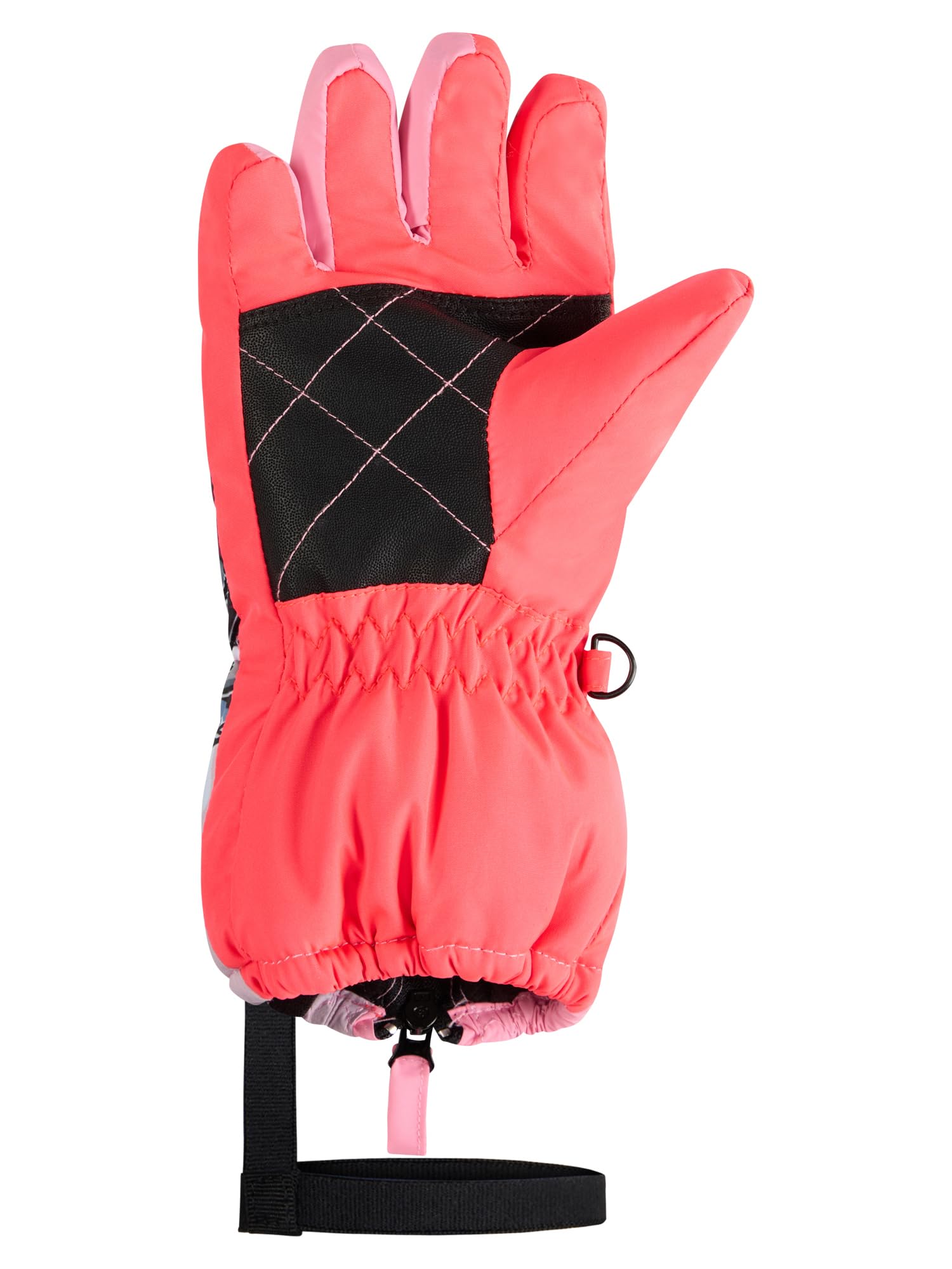 Ziener Leo-Z - Guantes de esquí y Deportes de Invierno para niños, a Prueba de Viento, Impermeable, Cremallera Larga, Color Rosa neón 2,5