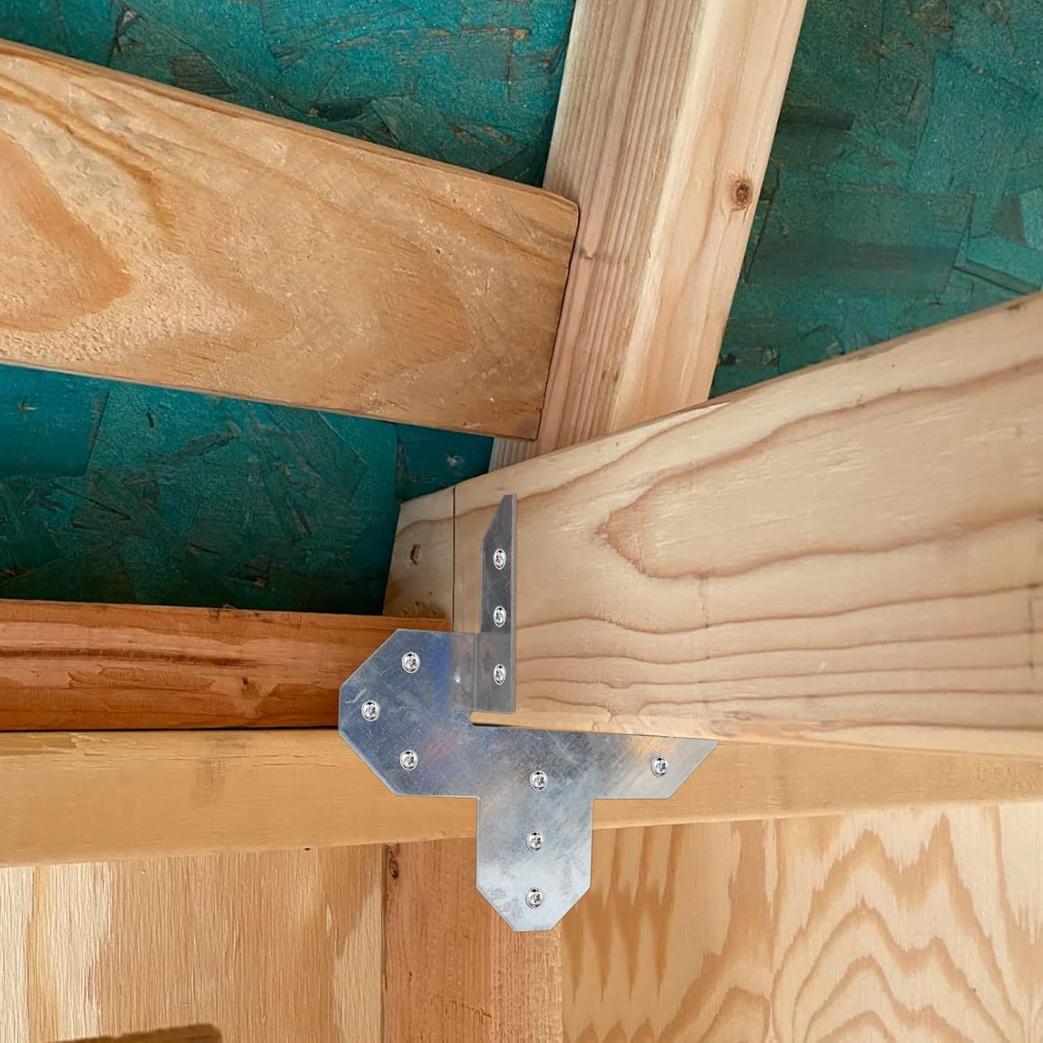 Strong 18-Gauge Hurricane Tie Hot Dip Galvanized Joist Hangers Heavy Duty Hot Dip Galvanized Joist Hangers for Roofing Trusses Wood Timber, Resist High Wind Earthquake Forces(Silver, 8Pcs)