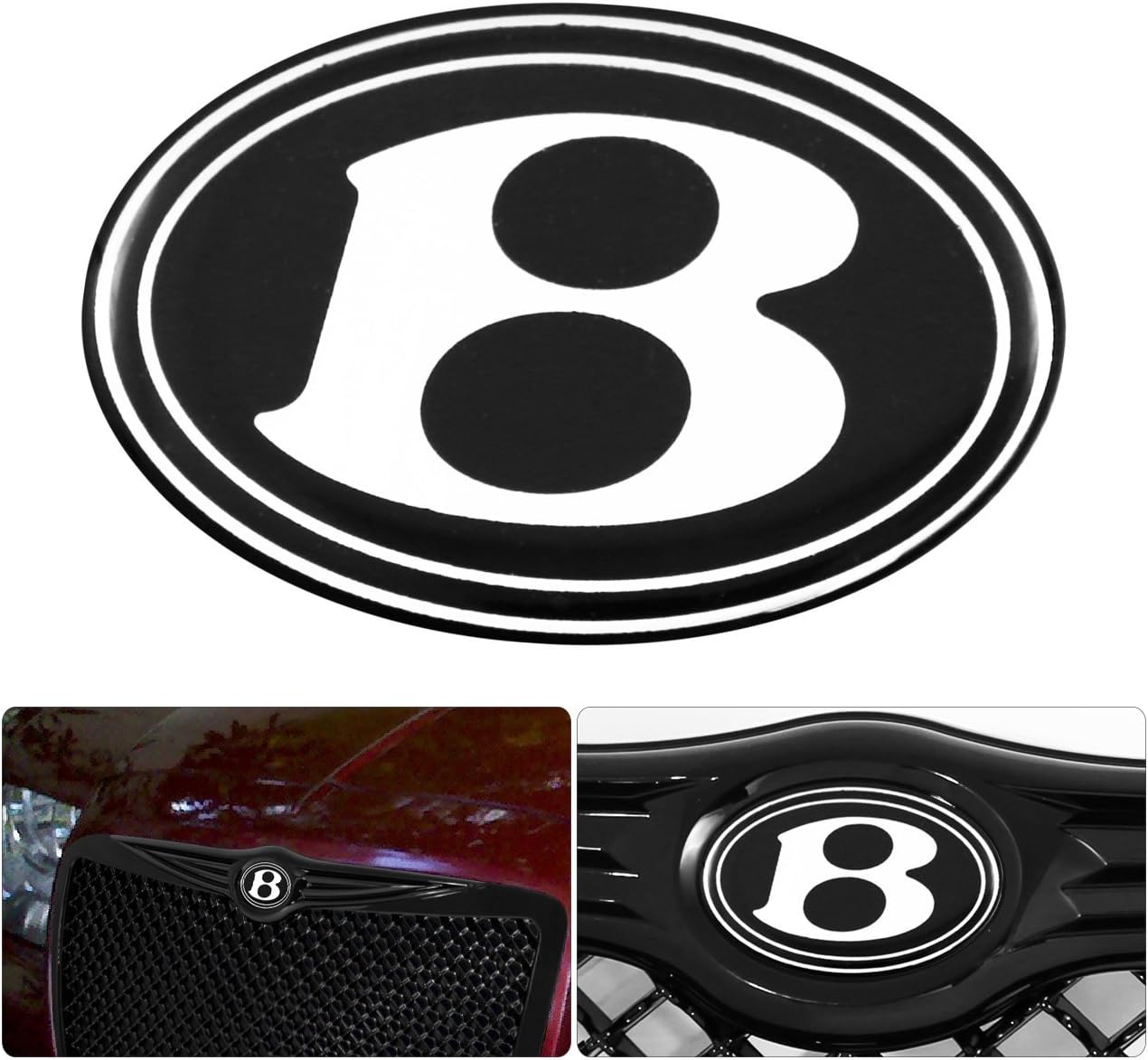 AJP Distributors Front Grille Grill B Logo Emblem Gel Sticker Compatible/Replacement For 300 300C
