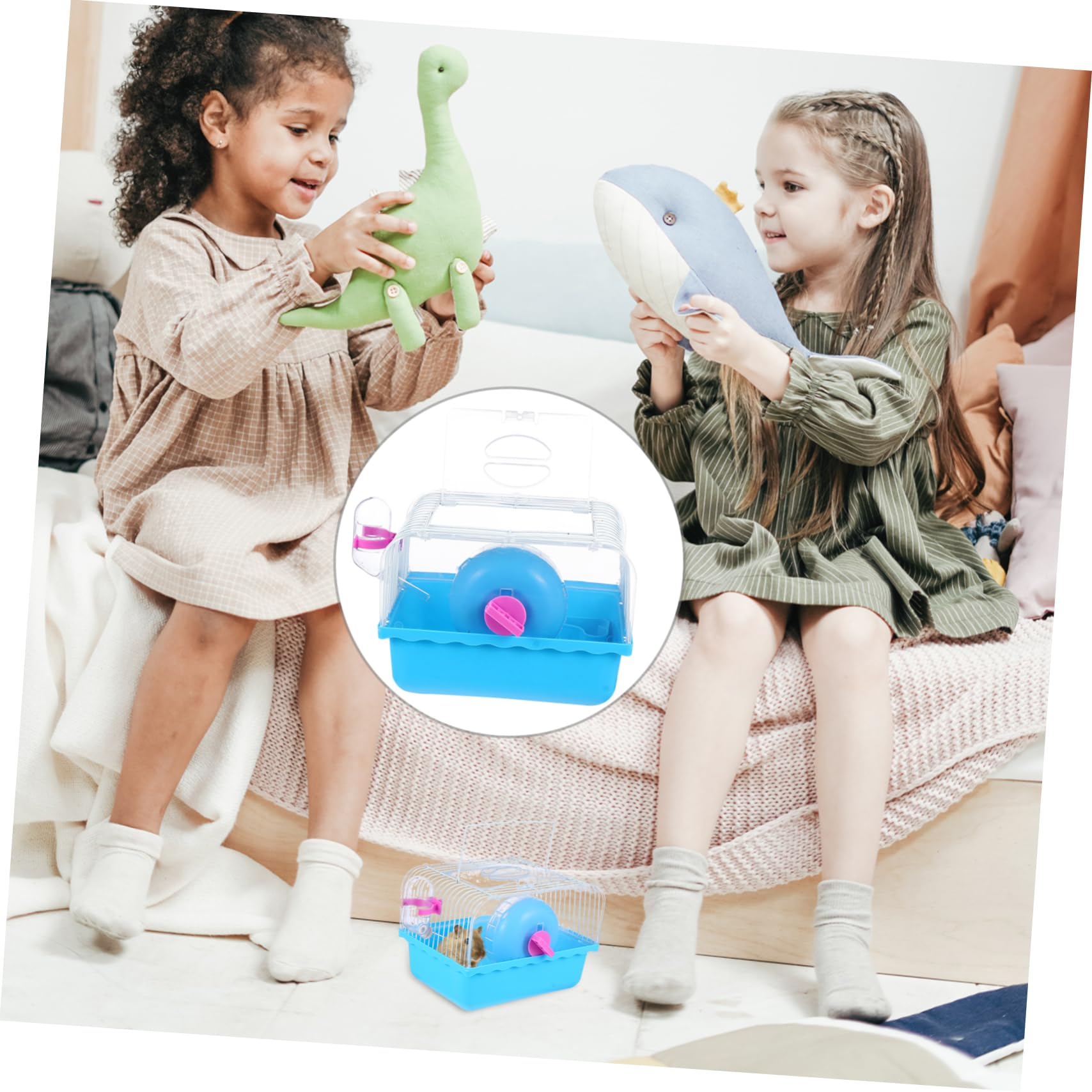 BUGUUYO Hamster Carrier Pet Cage Portable Plastic Chinchilla