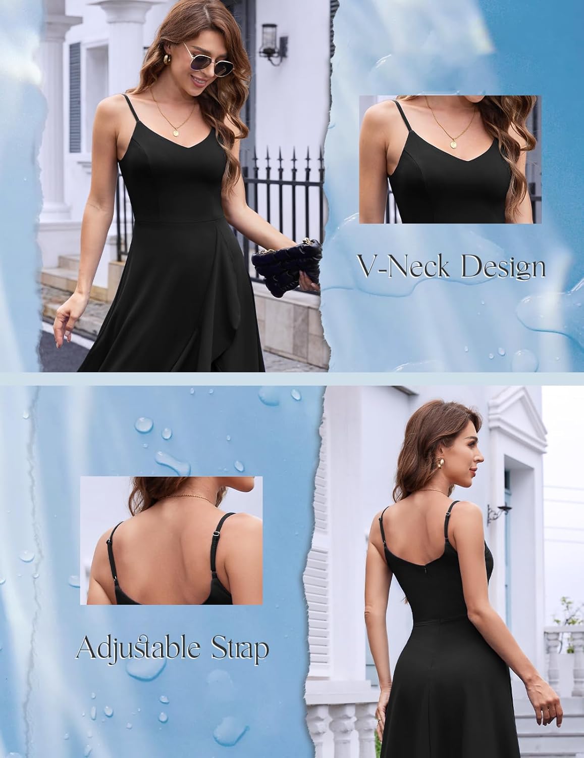 DRESSTELLS Women's Cocktail Dresses, Formal Wedding Guest Graduation Party High Low Dress - Image 2