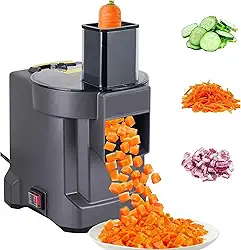 CNAOHGHN Cortador De Legumes Comercial 3 Em 1, Máquina De Trituração E Fatiador,Picador De Legumes Elétrico De 100W, Cortador De Legumes Multifuncional,Para Uso Comercial/Doméstico