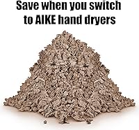 Vista 6 de Secador de manos comercial AIKE Elephant Power de alta velocidad con viento cálido automático, cubierta de acero inoxidable cepillado AC110V-130V