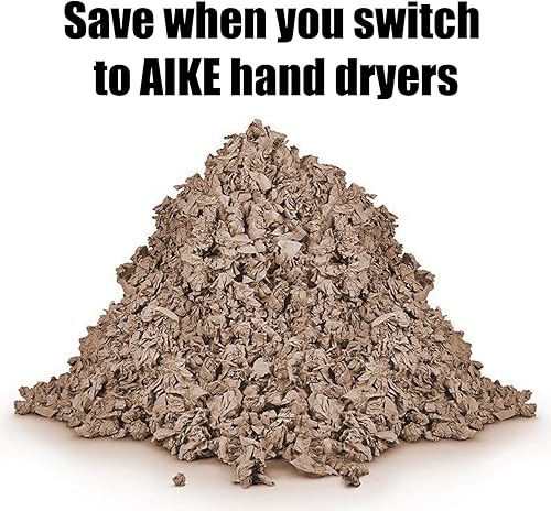 Miniatura 6 de AIKE Secador de manos comercial resistente de alta velocidad de diseño de acero inoxidable soplador de mano de viento cálido 110V-130V 1650W Modelo