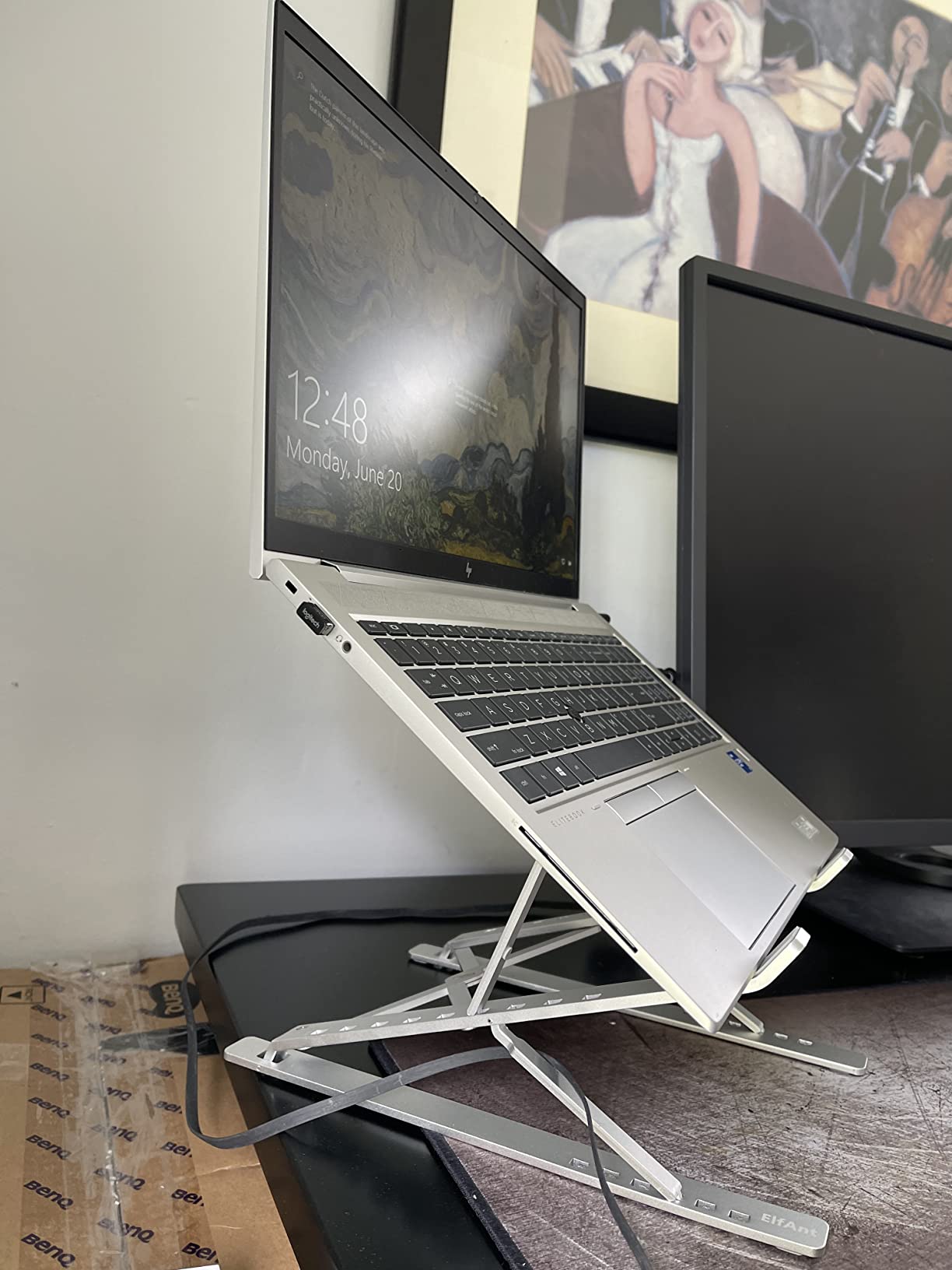 ElfAnt Laptop Stand Adjustable Portable Aluminum For 10" 17" Laptop