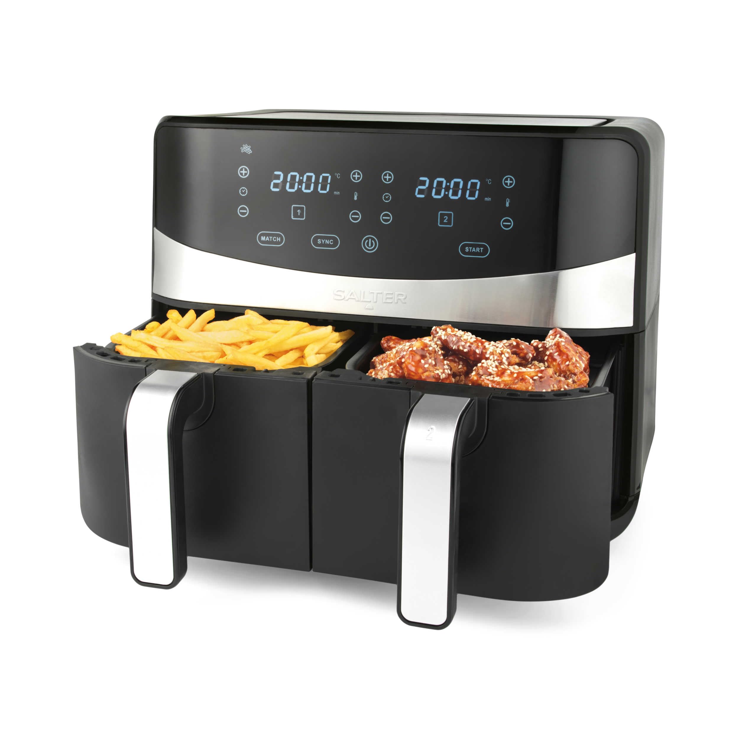 Salter Dual Basket Air Fryer 9 L With 2 Drawers