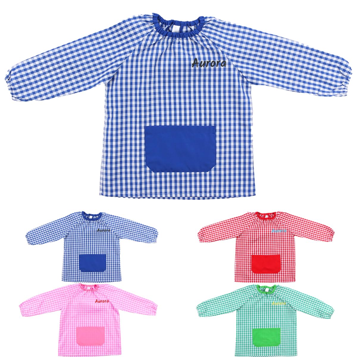 Mandilon Escolar Niño Babi Escolar Etrexonline Con Botones Guardería,  Colegio, Colores Varios, Bolsillos Bata Infantil Escolar