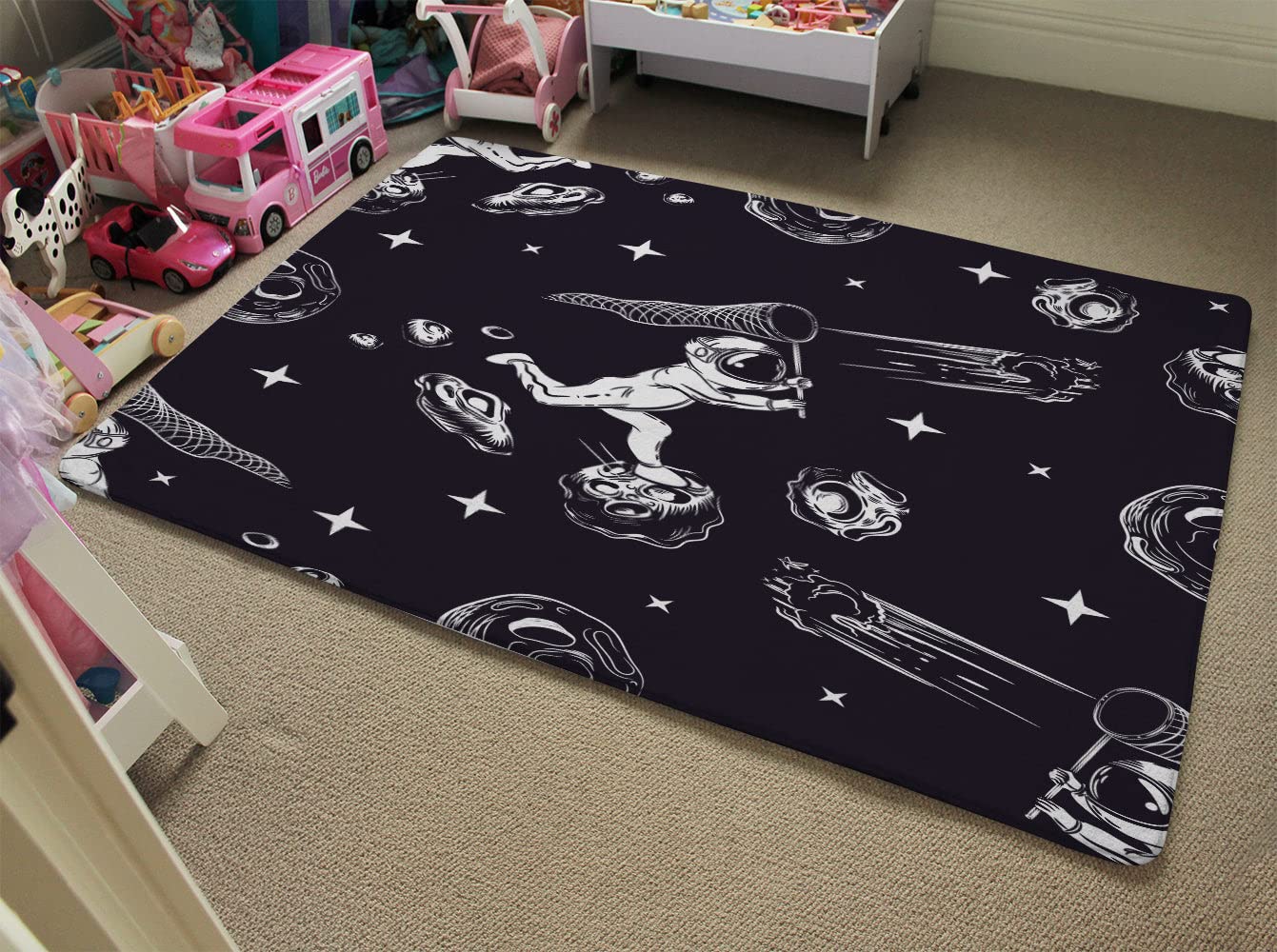 Astronauta cattura una cometa (Rug) - Medio: 80x150cm