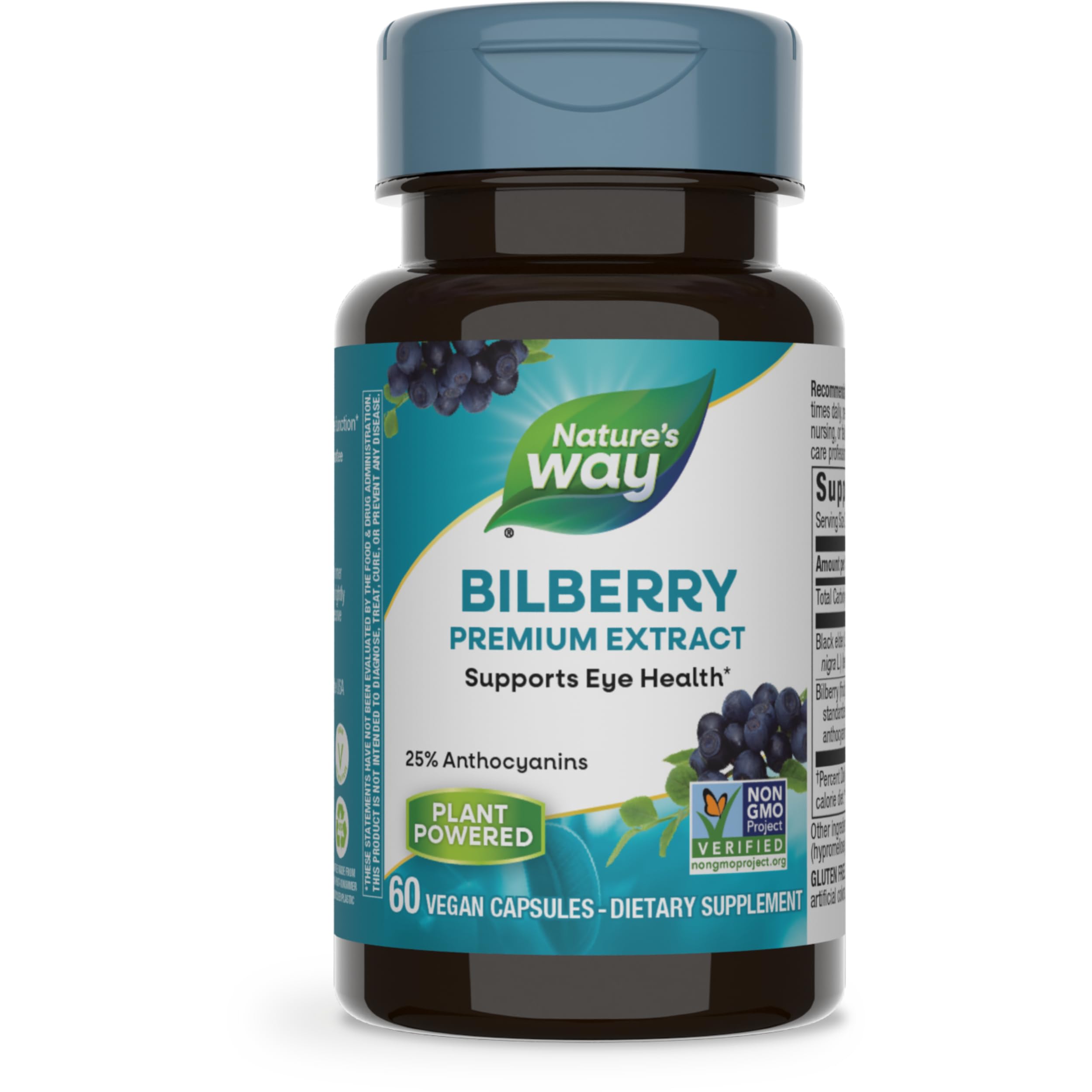 Nature's Way Bilberry Standardized Extract, (60 Caps)