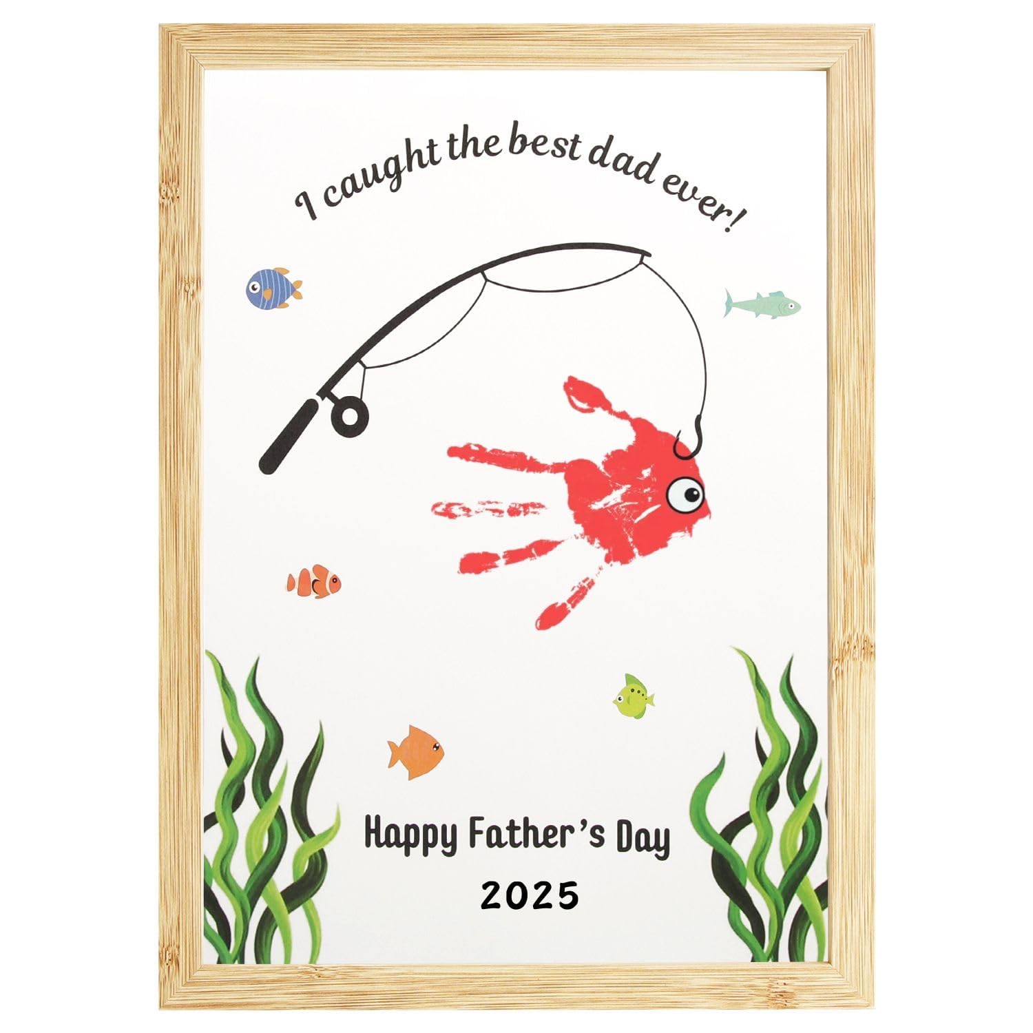 CJ&M Father's Day Handprint Craft Gift, white, Standard