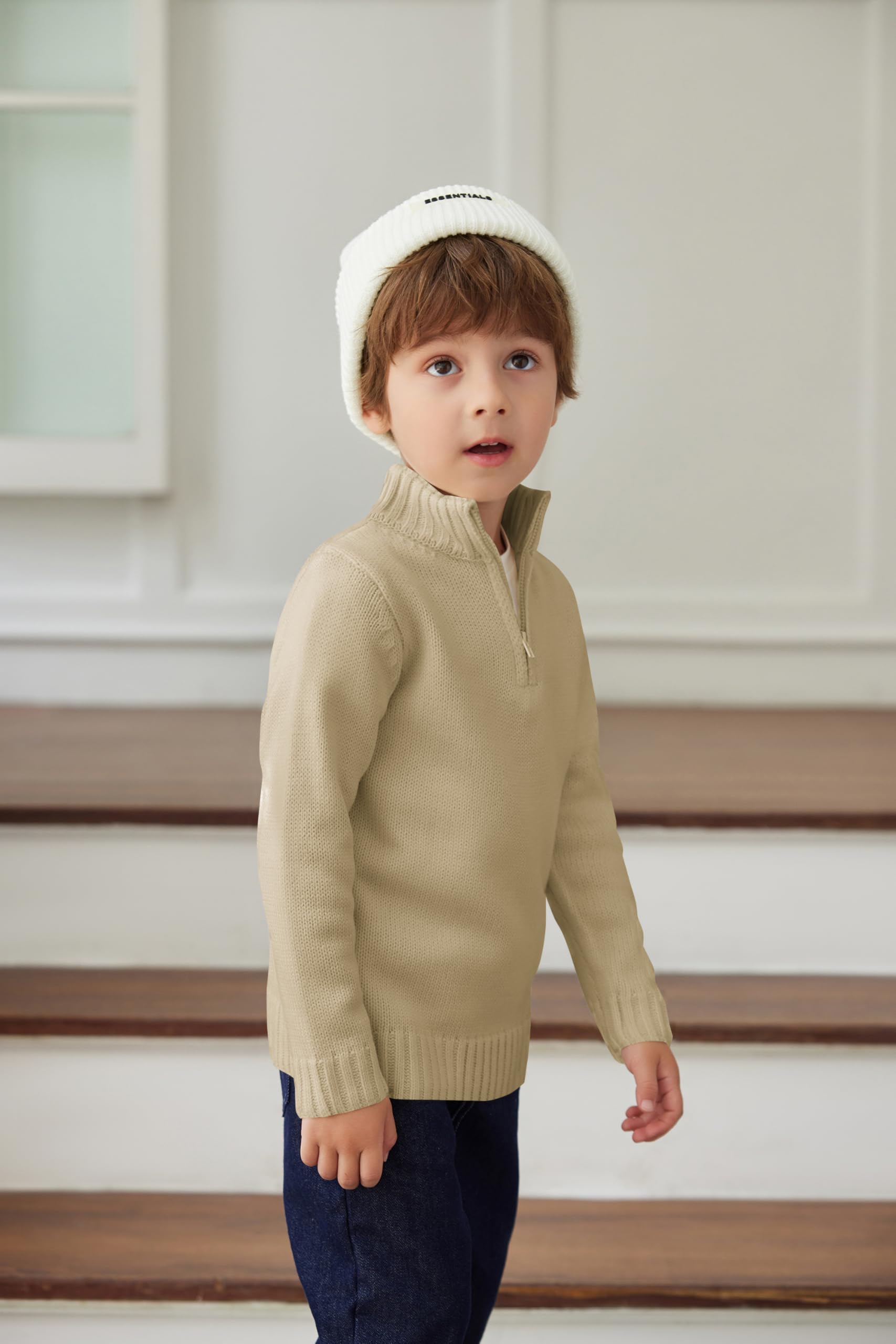 Arshiner Suéter para niño de Punto Ligero y Casual con Cremallera para otoño e Invierno, 5-14 años