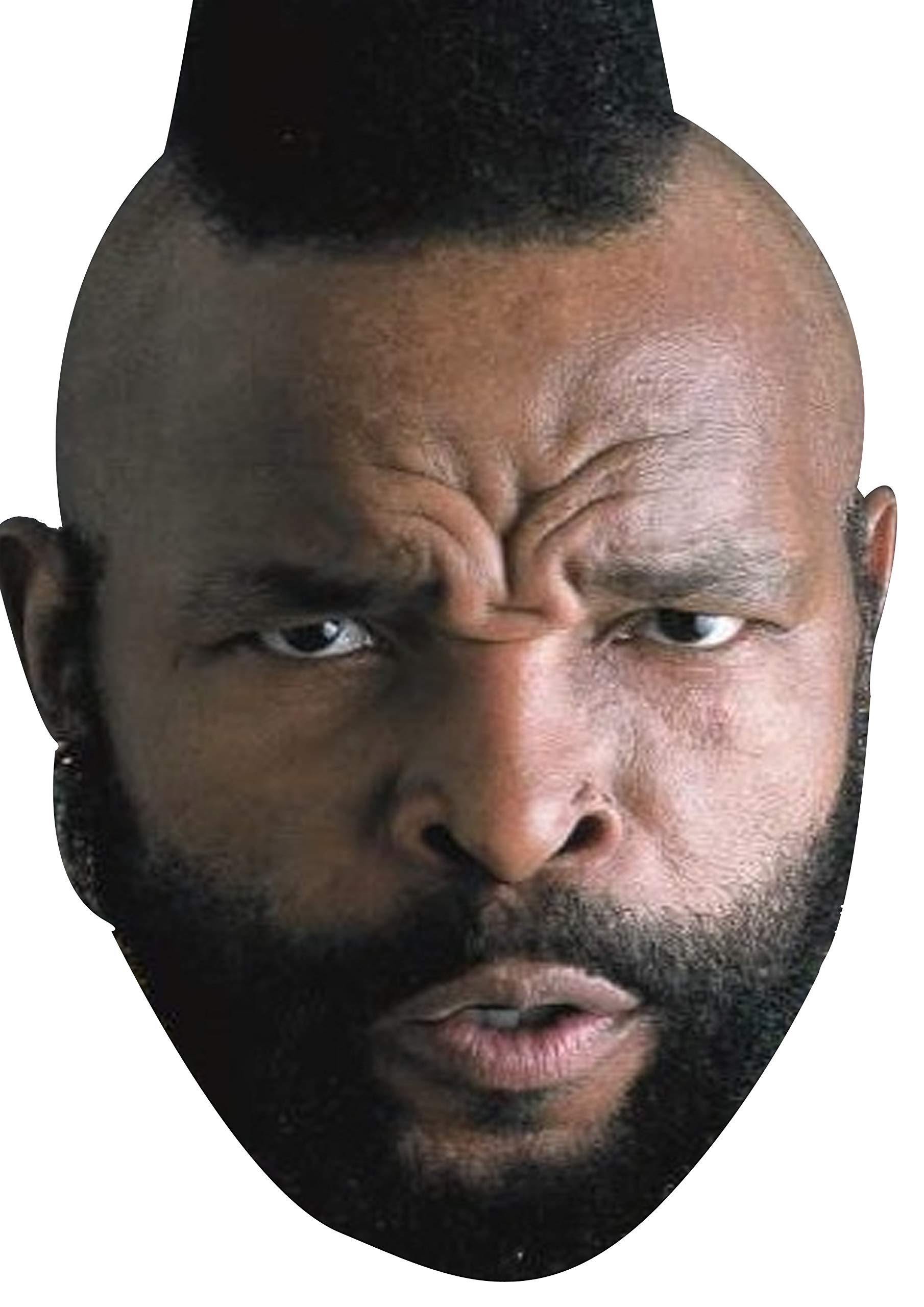 FoxyPrinting Mr T The A Team Celebrity Cardboard Party Face Mask Fancy Dress