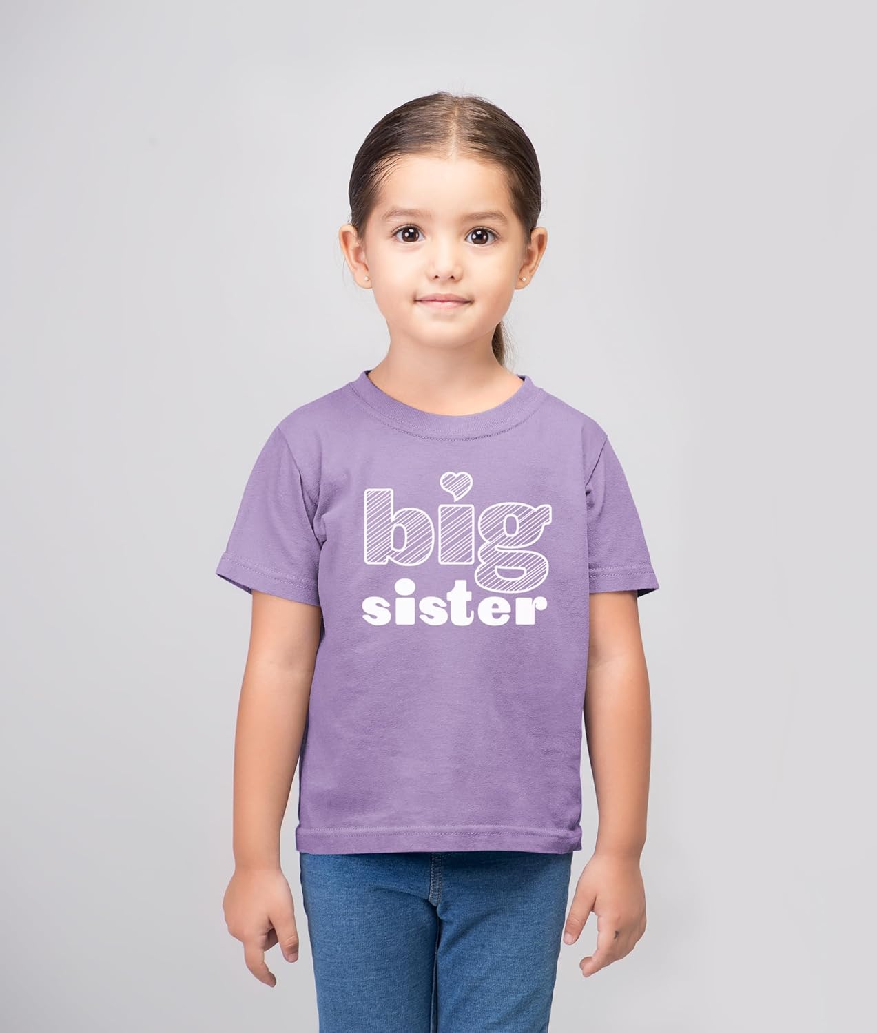 Big Sister Shirt Big Sister Announcement Toddler Shirts Girl Promoted Outfit Baby Girls Heart tee - Image 3