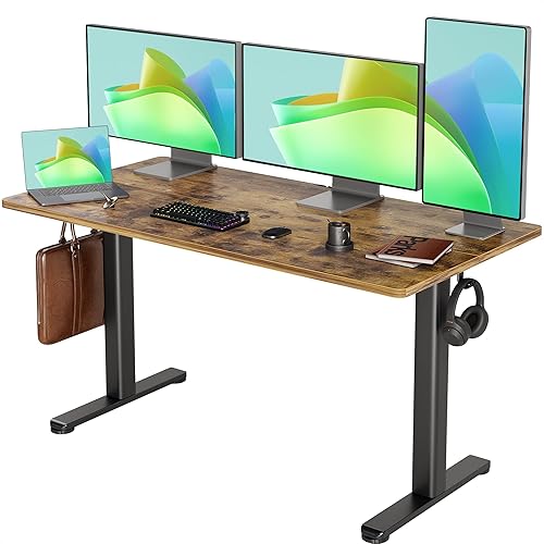 Miniatura 56 de INNOVAR Escritorio eléctrico de pie, escritorio de pie de altura ajustable, escritorio de pie de 40 x 24 pulgadas para computadora de oficina en