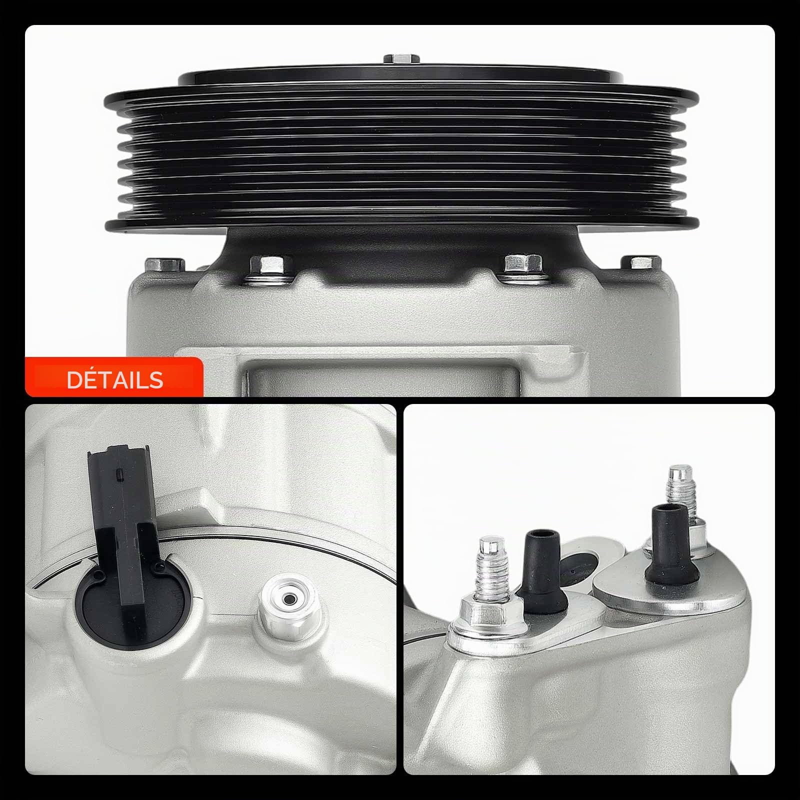 Frankberg Compresseur de climatisation avec embrayage 9809274880 | Compatible avec: 308 SW II L4 LC LJ LR LX, Fourgonnette C4 Picasso II DD, C4 Grand Picasso II DA DE, C4 Picasso II