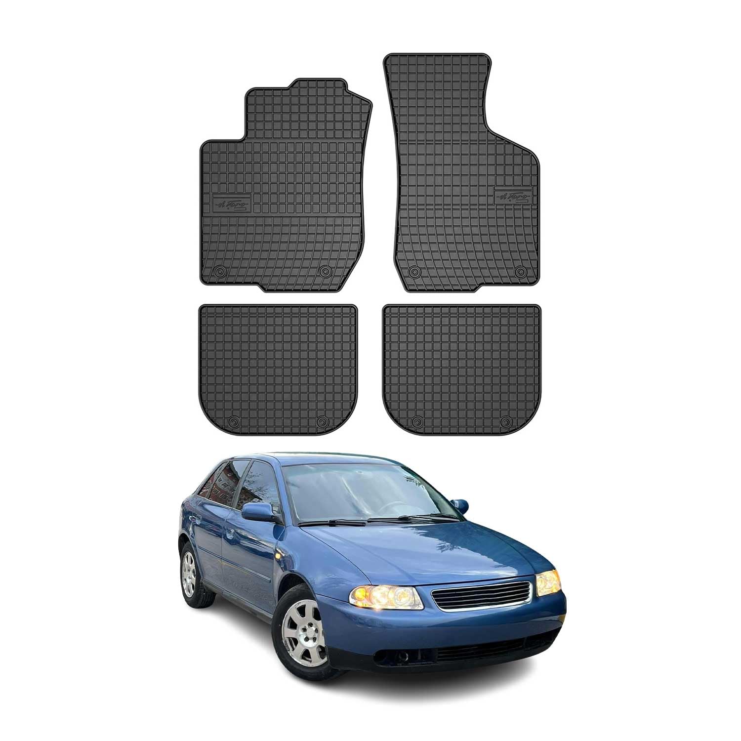 OMAC Fußmatten für Audi A3 8L 1996-2003 Gummi 4tlg Schwarz