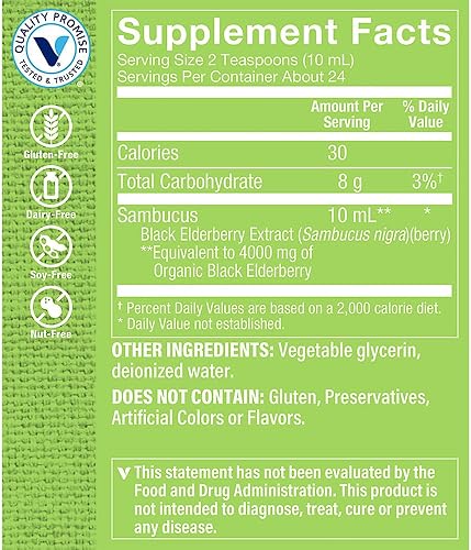 Miniatura 3 de The Vitamin Shoppe Sambucus Extracto de saúco negro (8 onzas líquidas)