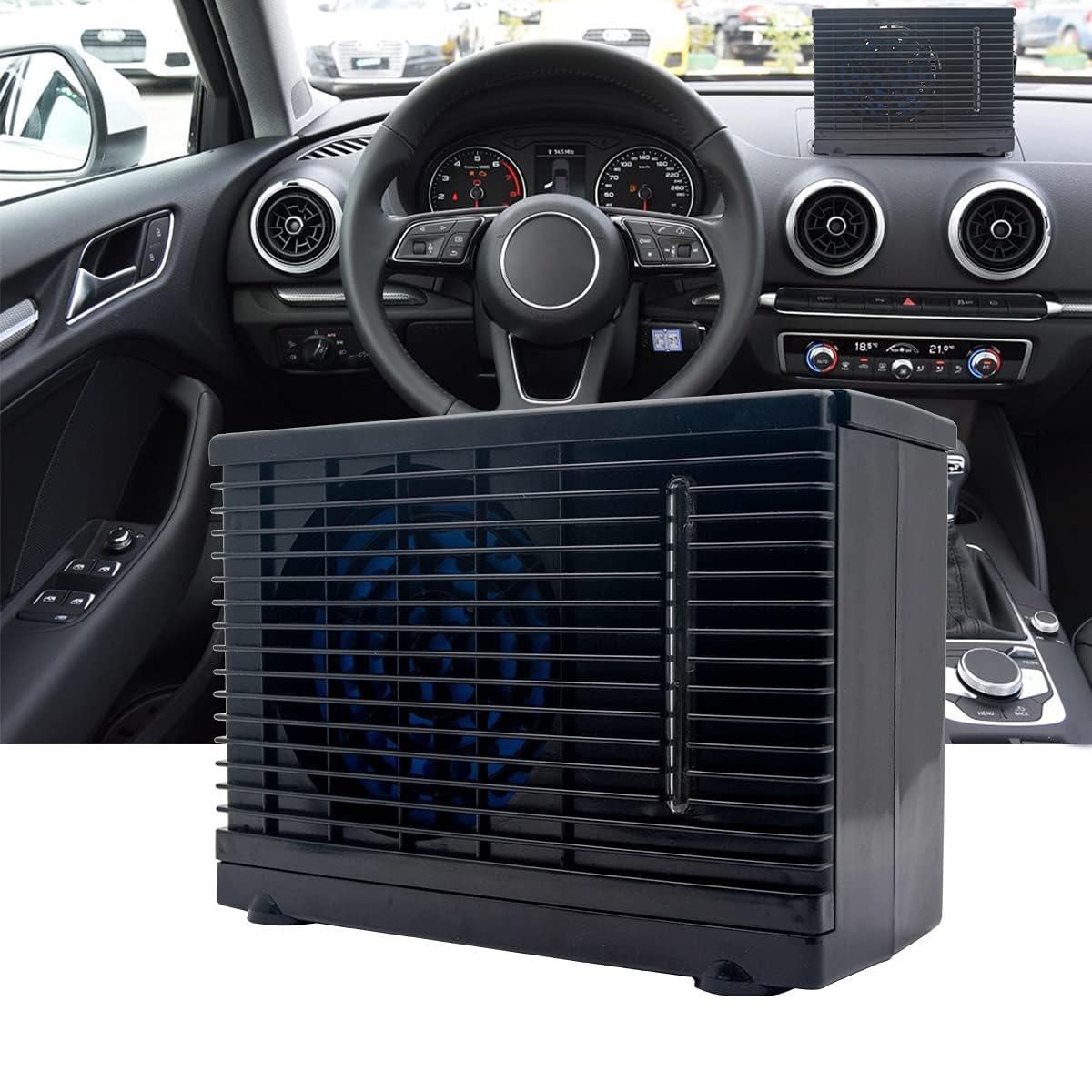 Przenośny klimatyzator samochodowy, klimatyzator do kampera Riloer 12 V, mini klimatyzator samochodowy, chłodzenie wodą wentylator, urządzenie chłodzące klimatyzator