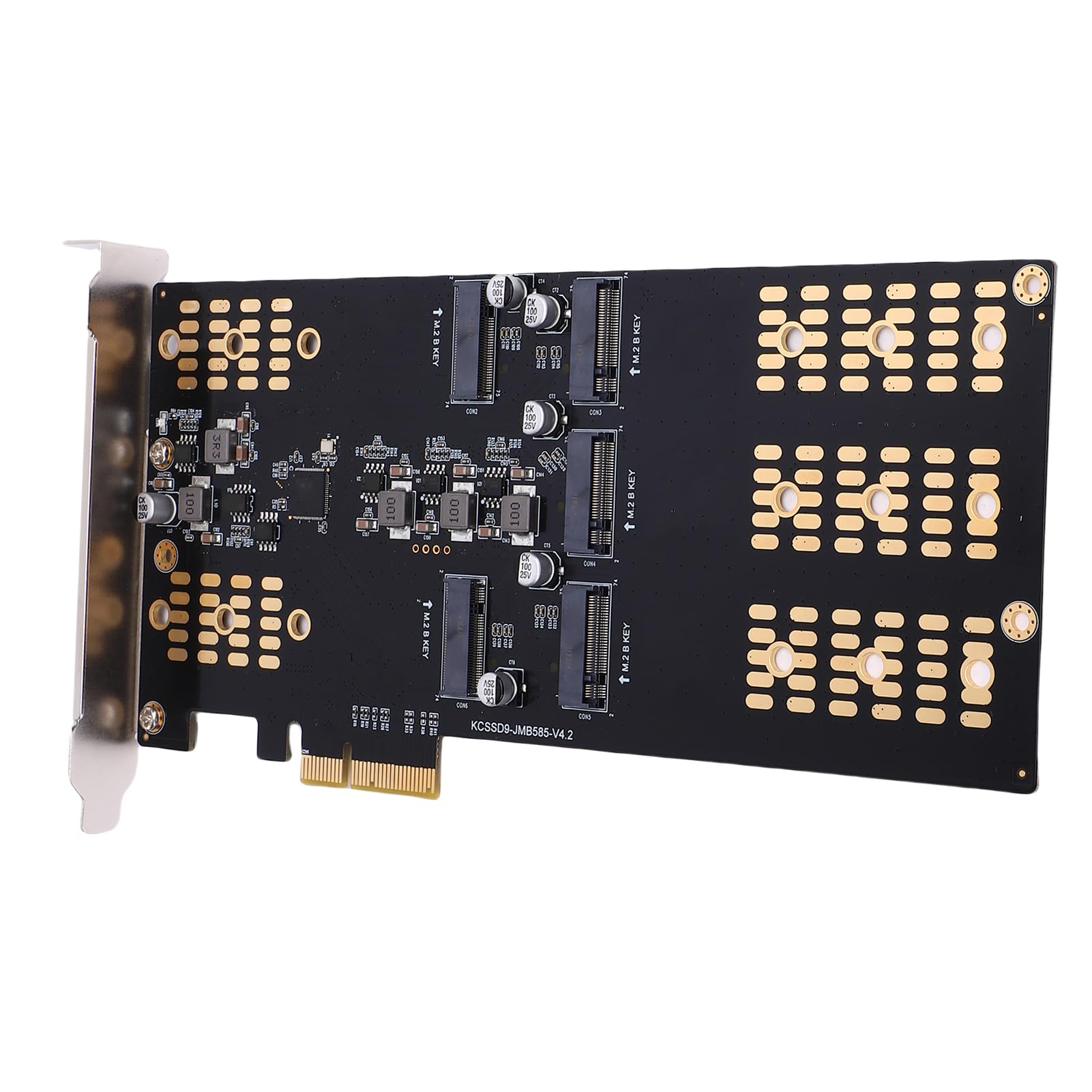 Generic Karta rozszerzeń M.2 PCIe Adapter z 5 Gniazdami na pięć Dysków SSD M.2 Serial ATA, łatwa Instalacja i Funkcja Plug and Play Umożliwiająca rozbudowę Pamięci Komputera, Trwała Płytka Drukowana i