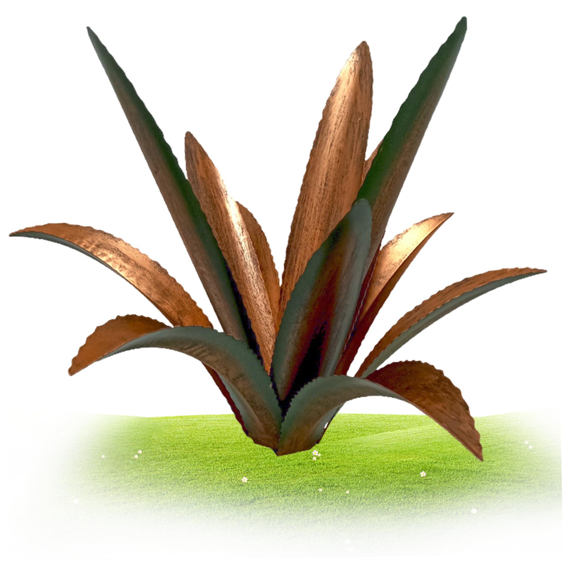 Agave en métal pour jardin déco mexicaine extérieure rustique 35cm
