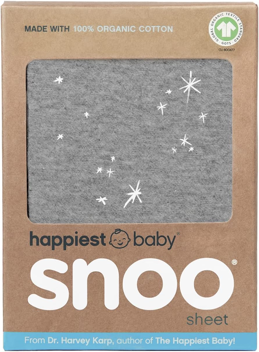 Happiest Baby SNOO Fitted Sheet - 100% Organic Cotton (Graphite Galaxy)