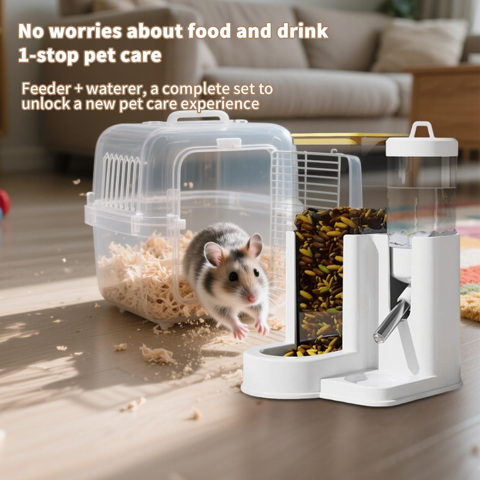 Botella Bebedero Hámster Bebedero Y Automático para Mascotas Y Conejos | Botella De Agua Para Chinchilla De Hogar Para Conejo, Hámster, Diario, Jaula, Hogar, Dormitorio, Salón, Interior, Exterior,