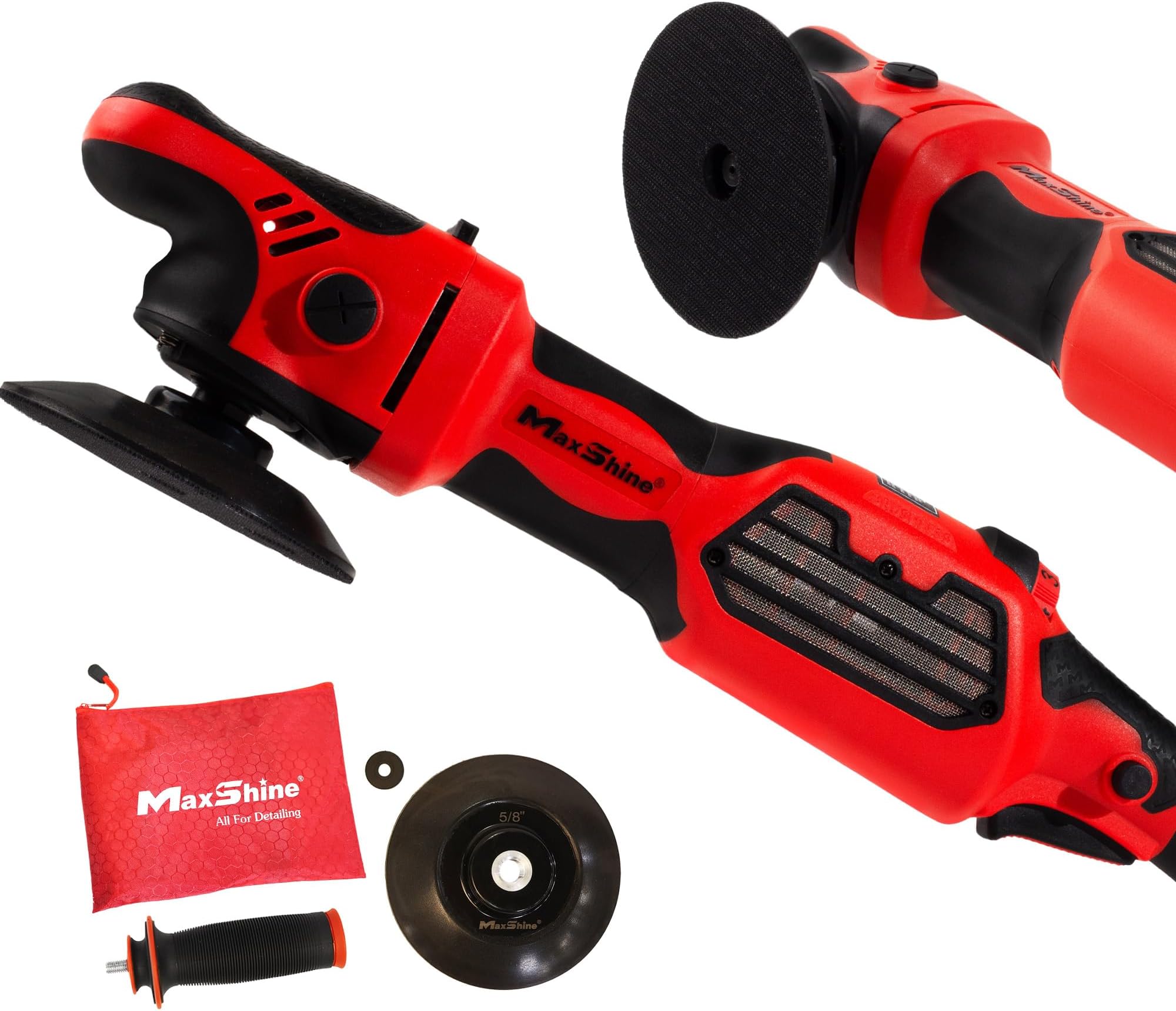 Maxshine MB1200 Pro Rotary Polisher | Brushless 1200W Motor, 5”/6” Plate, 6-Speed, 5/8” Thread | Auto, Boat & Marine Detailing Tool for Paint Correction, Swirl & Scratch Removal, Buffing & Shine
