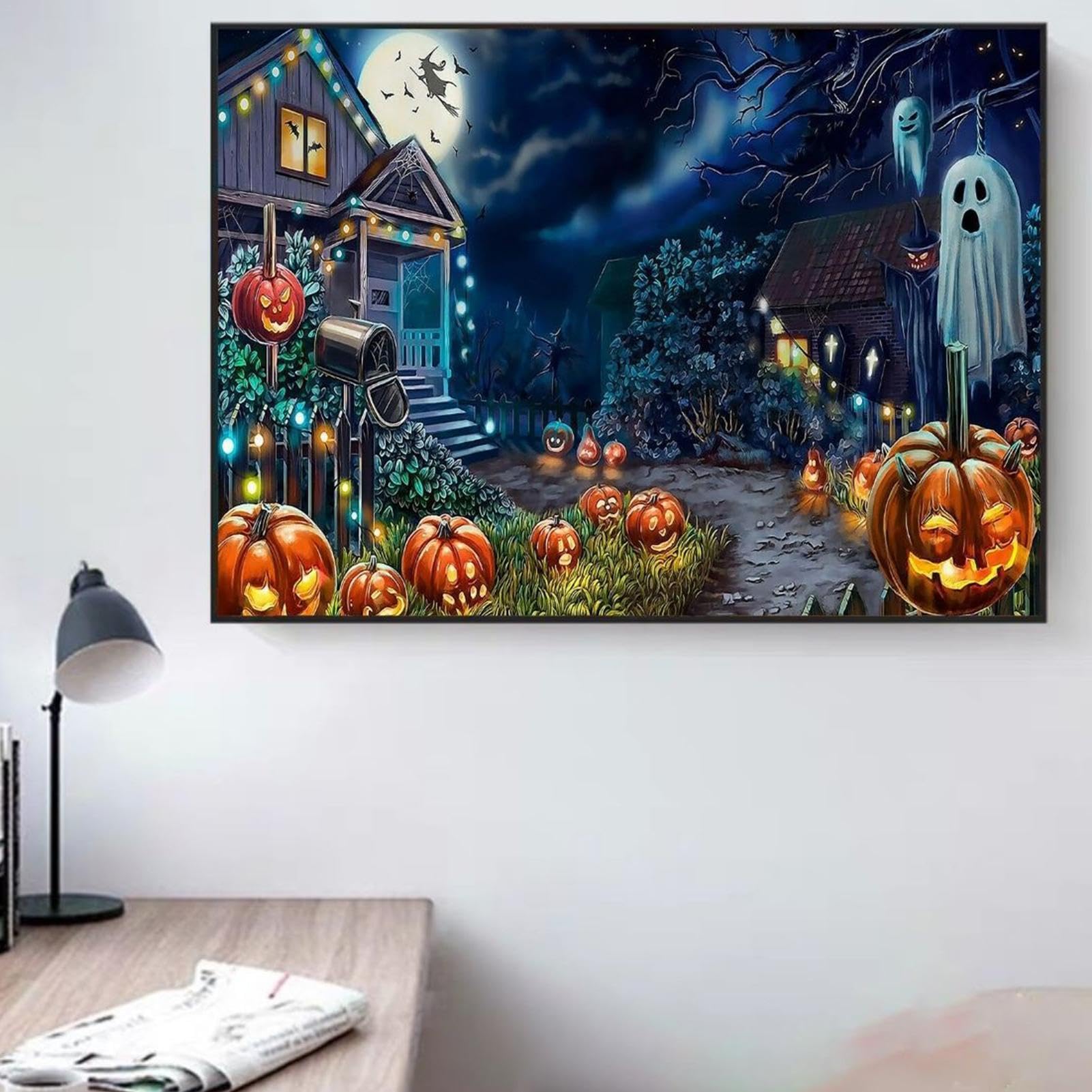 Amazon.co.jp: ハロウィン風景 5D 絵画キット、風景 5D 絵画キット