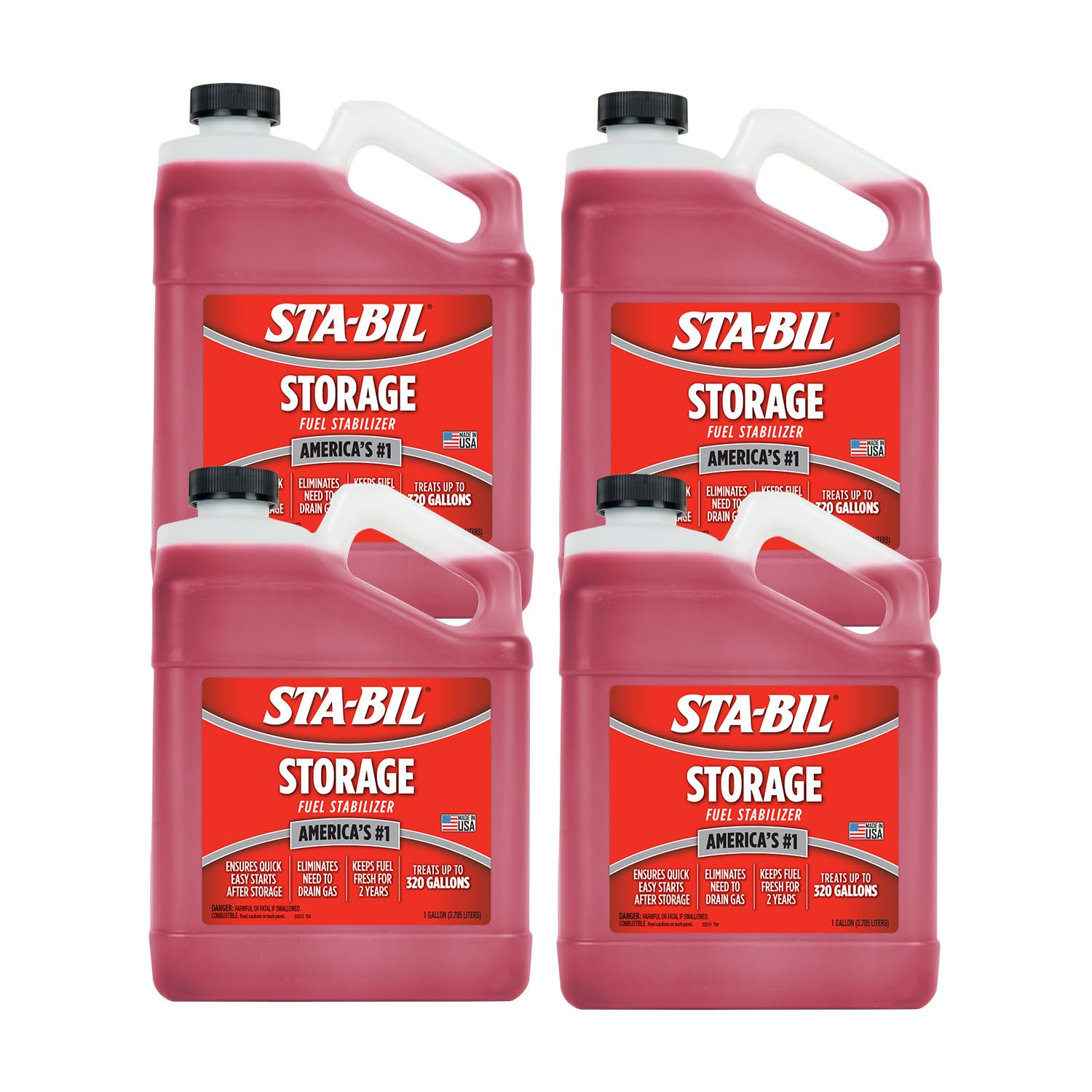 STA-BIL Storage Fuel Stabilizer, 1 Gallon, 4-Pack