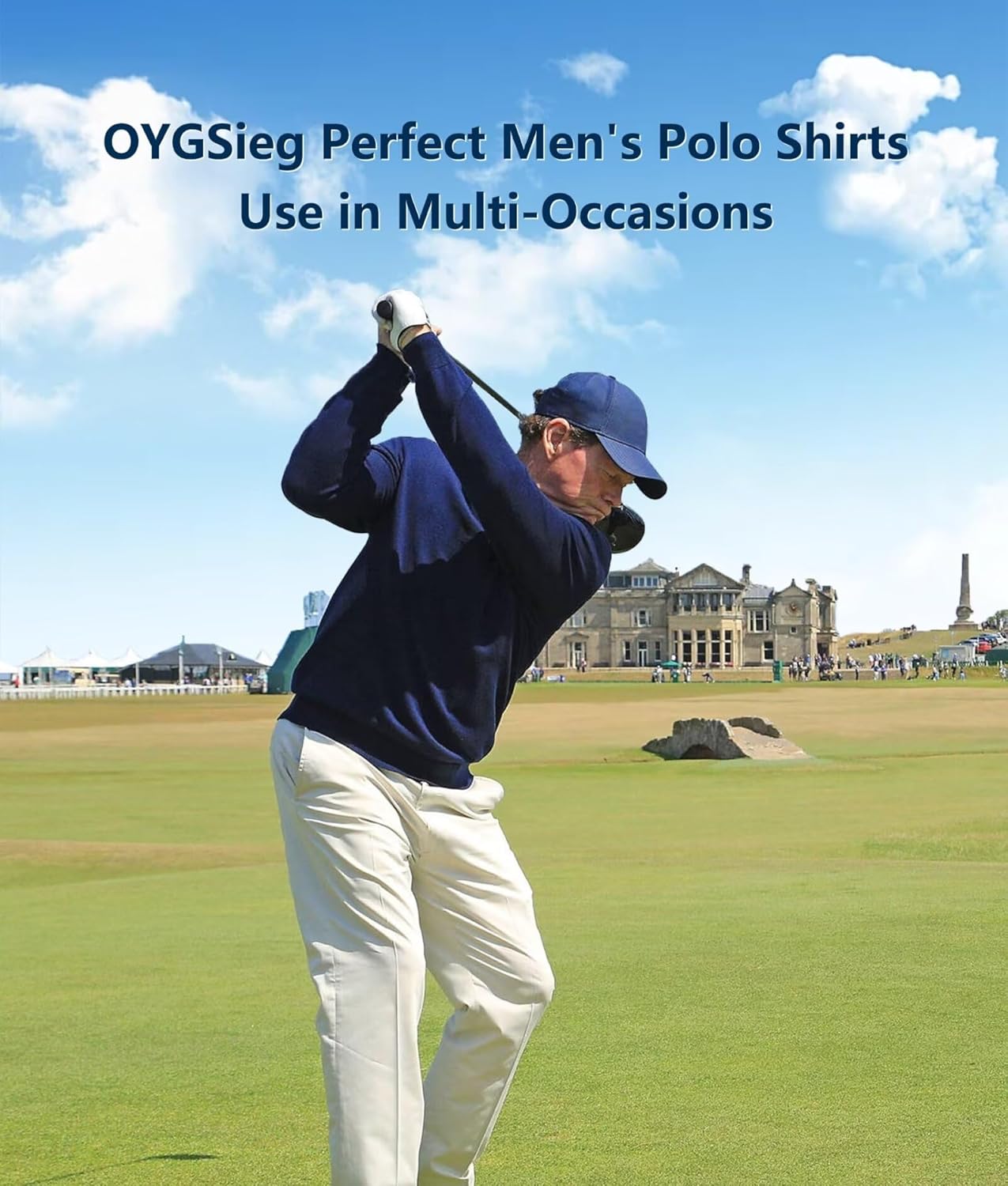 OYGSieg 4 Pack Men's Long Sleeve Polo Shirt Performance Quick Dry Collared Work Golf Hiking Casual Shirt - Image 5