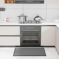Vista 8 de Alfombra de cocina de goma antideslizante, lavable, absorbente para piso, lavable a máquina, para frente del fregadero, puerta, lavandería, entrada