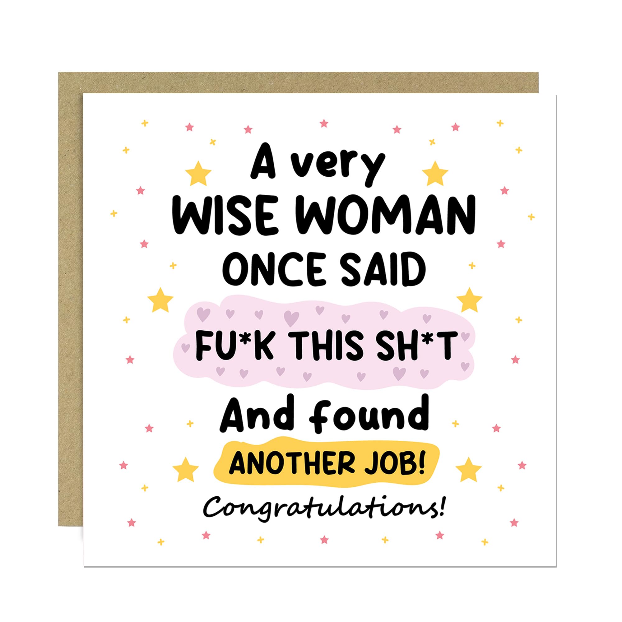 RED OCEAN Funny Leaving Card, Card For New Job, New Job With Kraft Envelope, Leaving, Funny, For Colleague, Colleague, Women Men