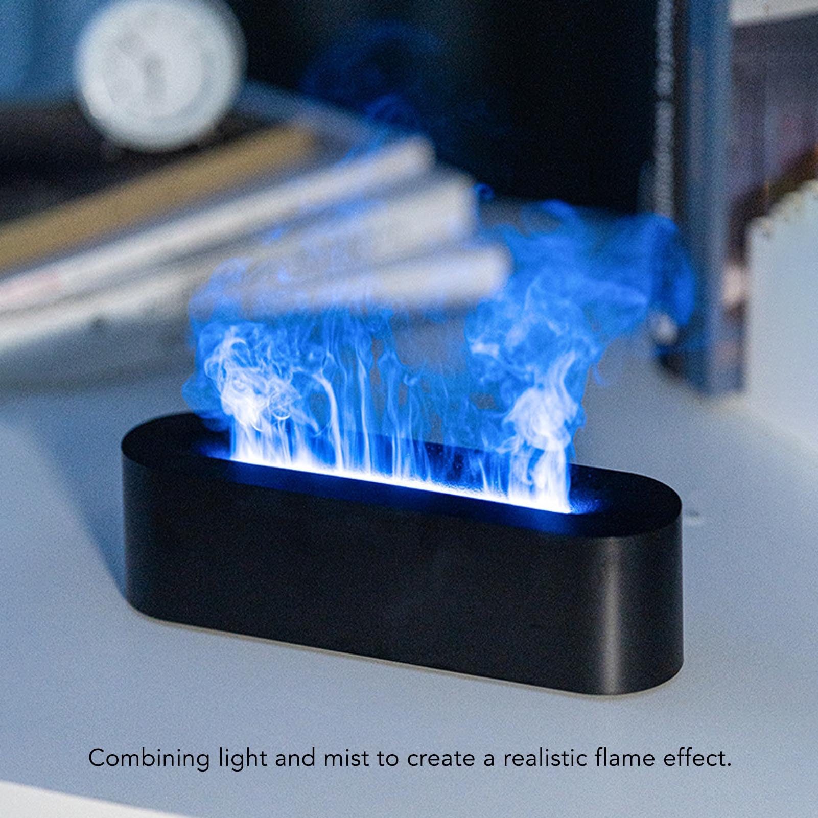 Diffusore Aromi Con Fiamma LED 7 Colori - Umidificatore E Luci Notturne, Spegnimento Automatico, Con Timer - Foto 5