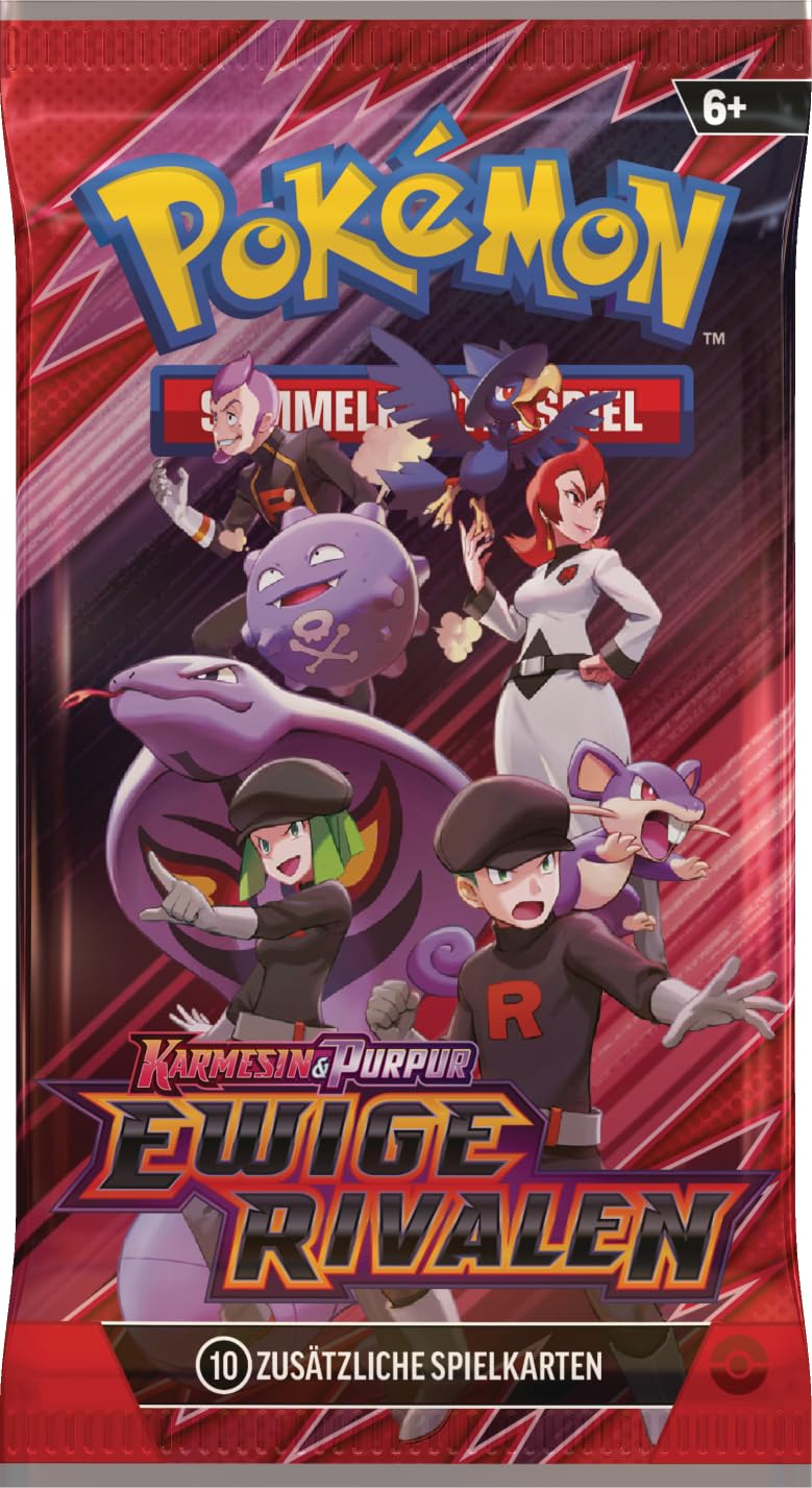 Pokémon-Sammelkartenspiel: Boosterpack-Display Karmesin & Purpur – Ewige Rivalen (18 Boosterpacks)