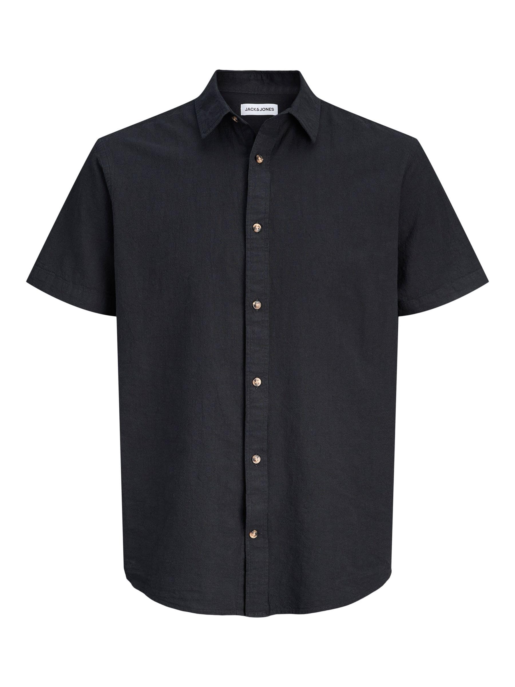 JACK & JONES Herren Jjesummer Linen Blend Shirt S/S Sn Jjesummer Linen Blend Shirt S/S Sn (1er Pack)