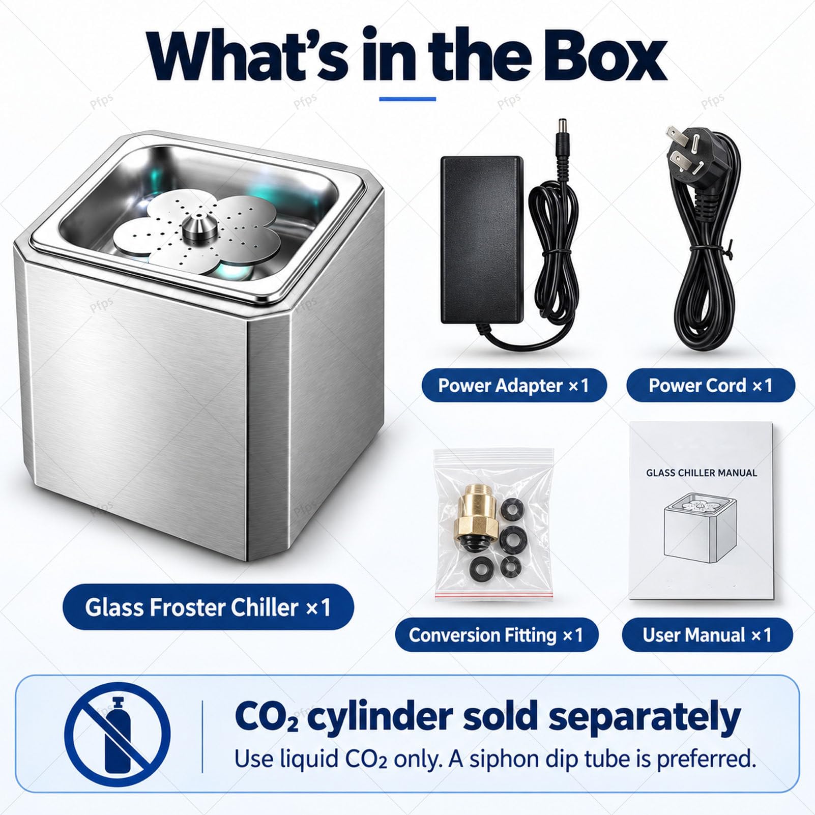 Refrigeratore per Bicchieri a CO2 con LED per Hotel