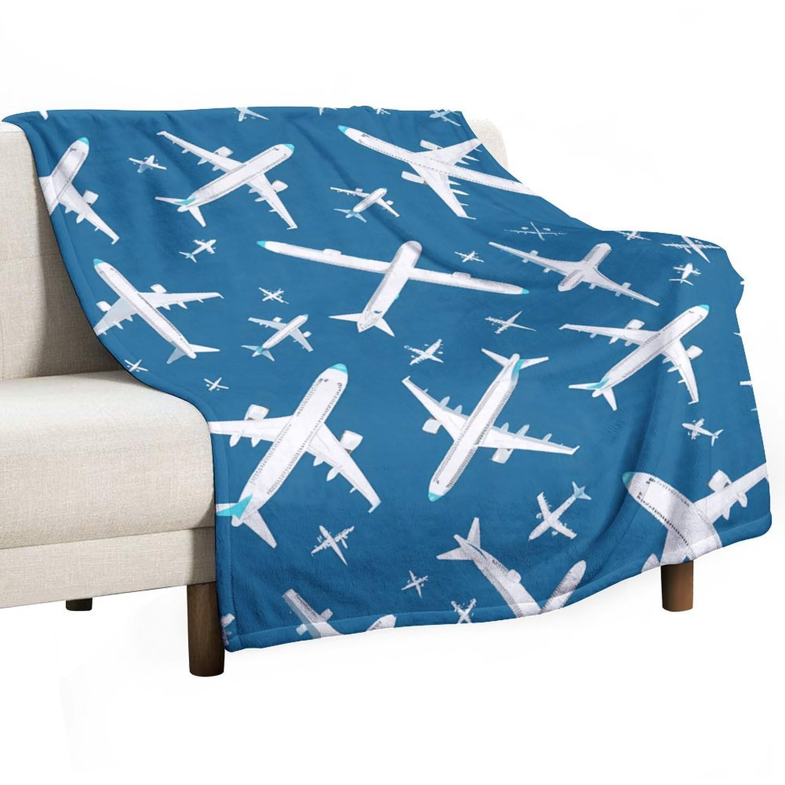 Cgsbngha Style Plane Aircraft Airplane Jet Flannel Fleece Blanket Lightweight Soft Throw Blankets For Sofa Couch Bed Chair