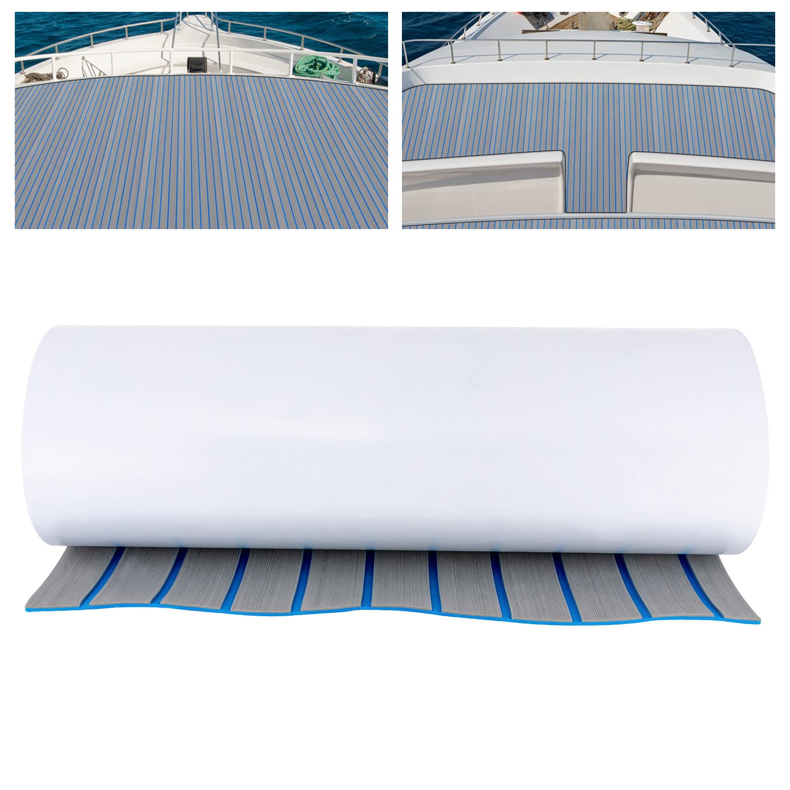 Alfombrilla de espuma antideslizante para barcos, yates, autocaravanas, suelos de jardín, escaleras, 240 x 60 cm