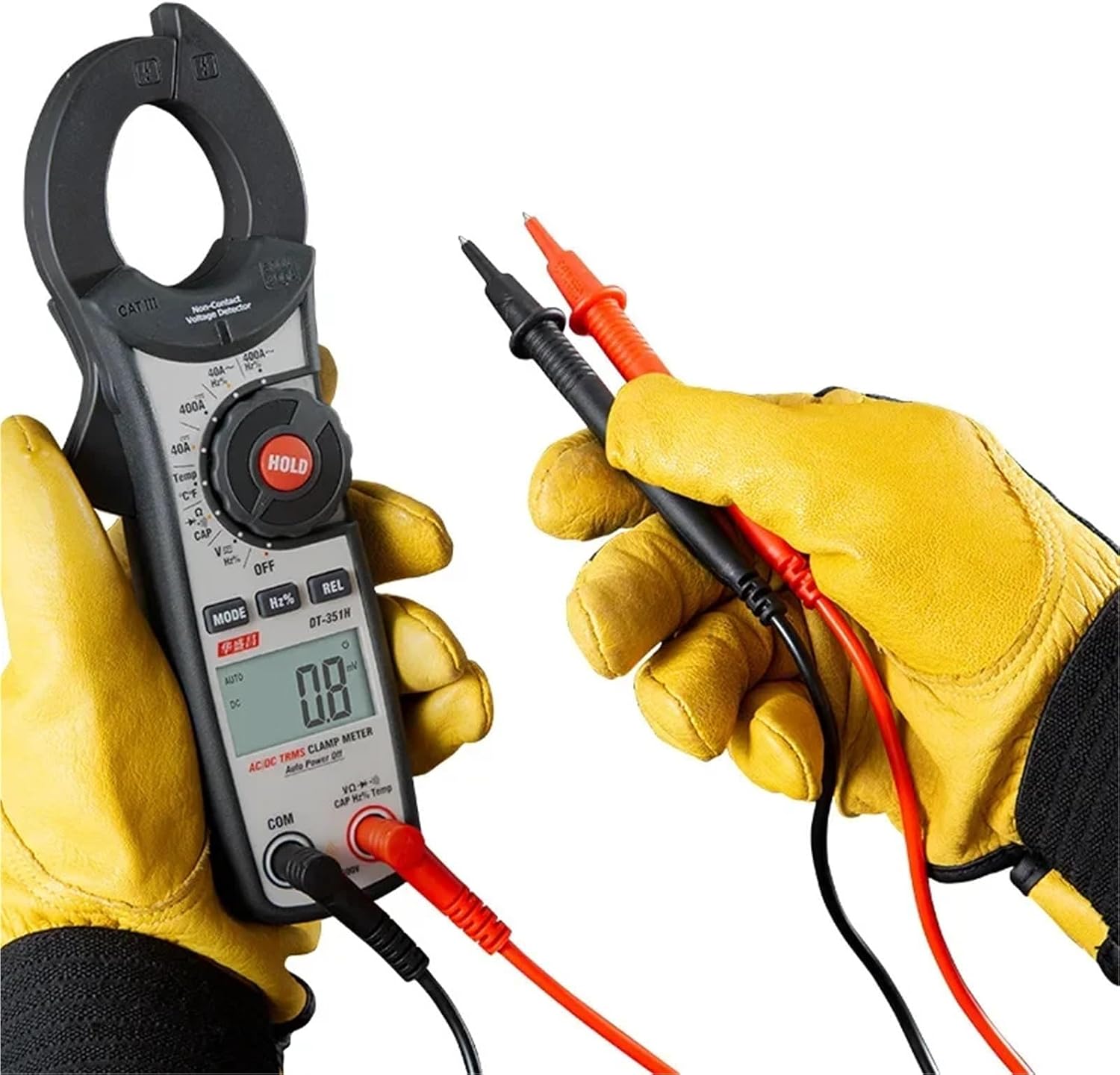 DT-351H 400A High-Precision True Effective Value Multifunctional Digital Clamp Meter NCV AC/DC Current and Voltage Measurement