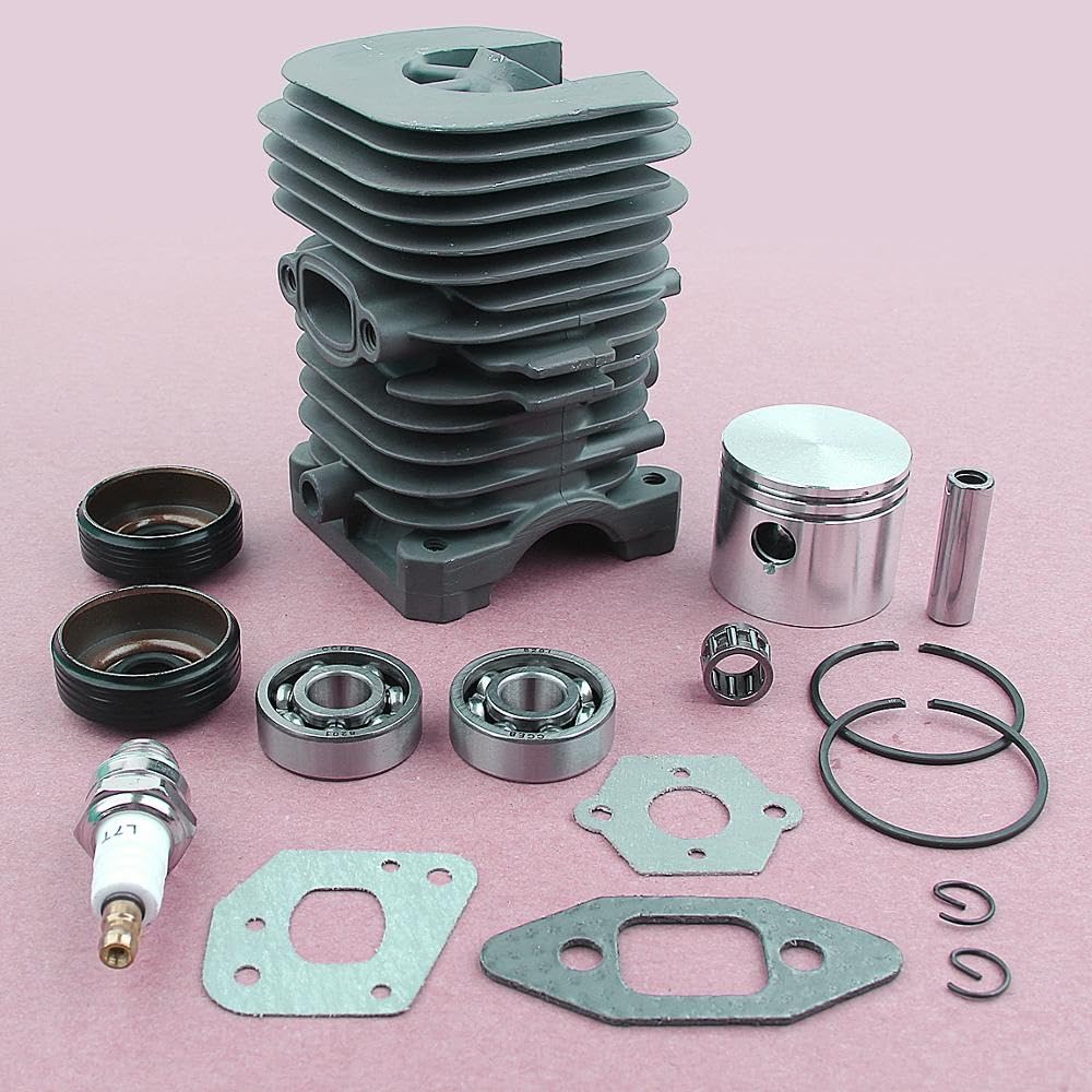 Kit cuscinetto a sfere scanalate for candela di accensione, cilindro e guarnizione for motosega da 41,1 mm, for Partner 350 Partner 351 Kit cilindro motosega
