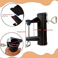 Vista 2 de Soporte de abrazadera para paraguas para exteriores, resistente con clip de montaje para sombrilla de patio, color negro
