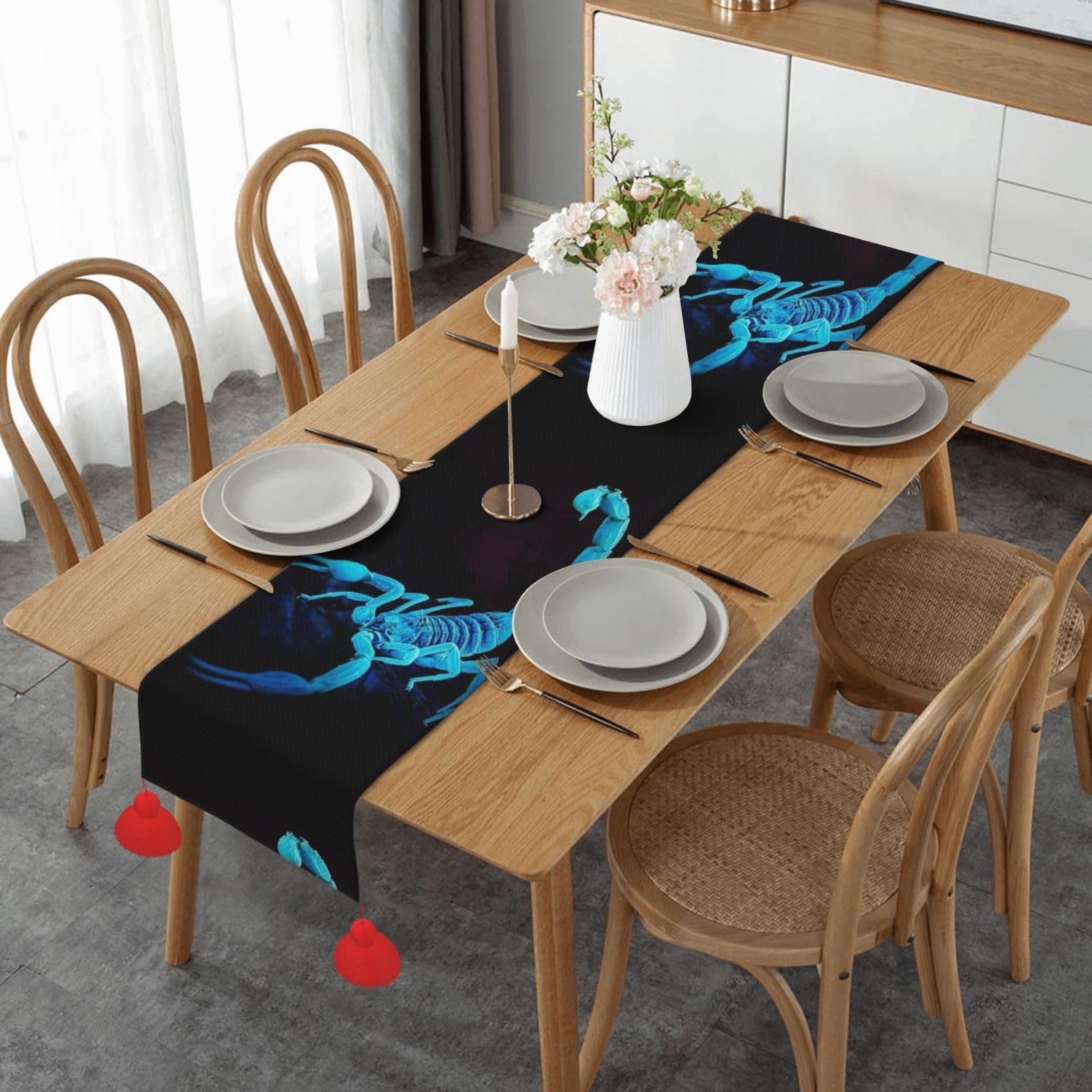 Chemin de table de Noël idée cadeau décoration maison pour repas de fête