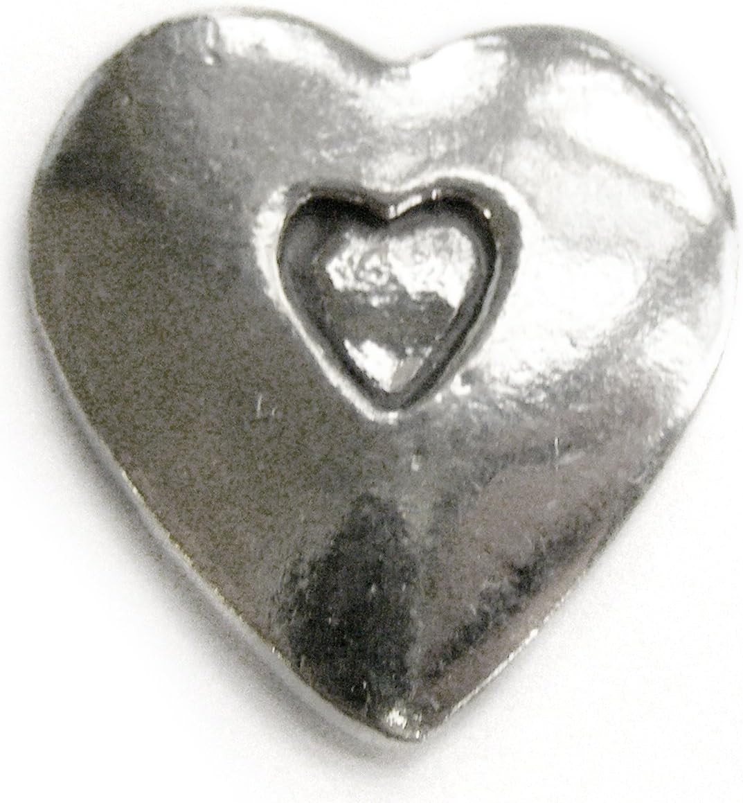 Basic Spirit Heart shape/Open your heart Pocket Token (Coin) * Handcrafted Pewter Lead-Free CN-12