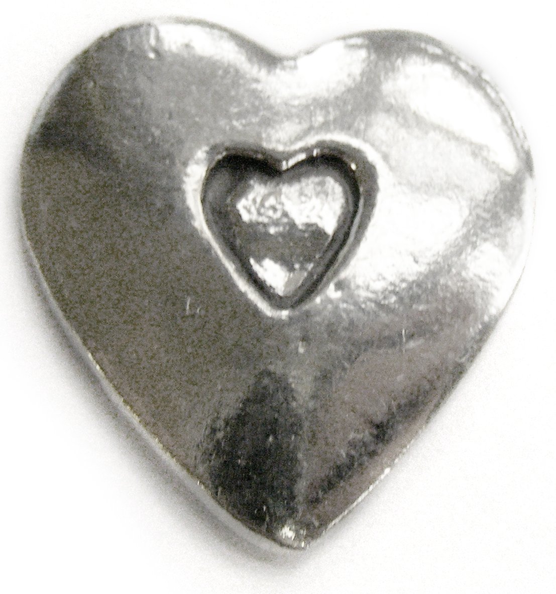 Basic Spirit Heart shape/Open your heart Pocket Token (Coin) * Handcrafted Pewter Lead-Free CN-12