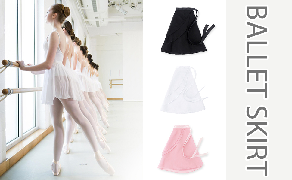 XNIVUIS Jupe De Ballet Femme 2 Pièces – Mousseline De Soie Noire Portefeuille Réglable, Danse Classique & Gymnastique, Idéale Pour Filles Et Adultes